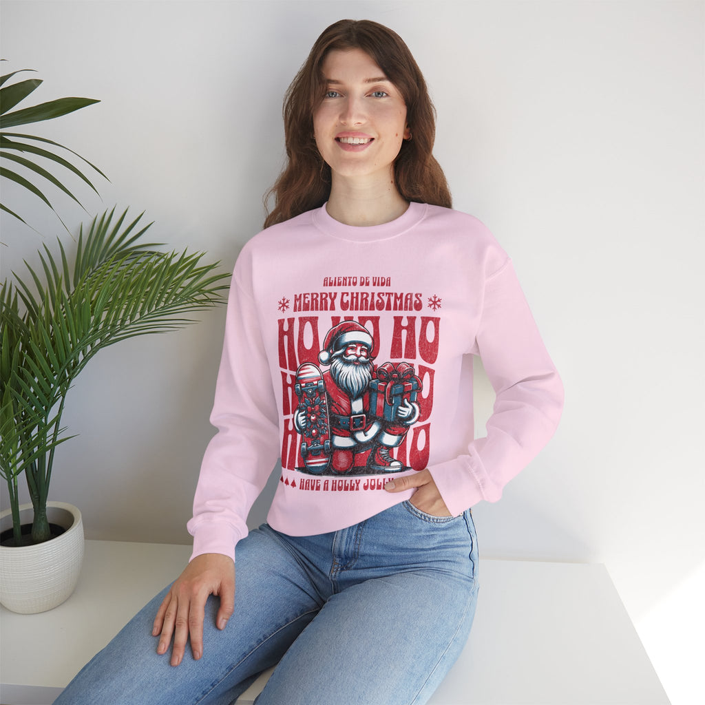 Naughty by Nature, Santa by Choice - (UNISEX) Cozy Crewneck Sweatshirt - Aliento De Vida