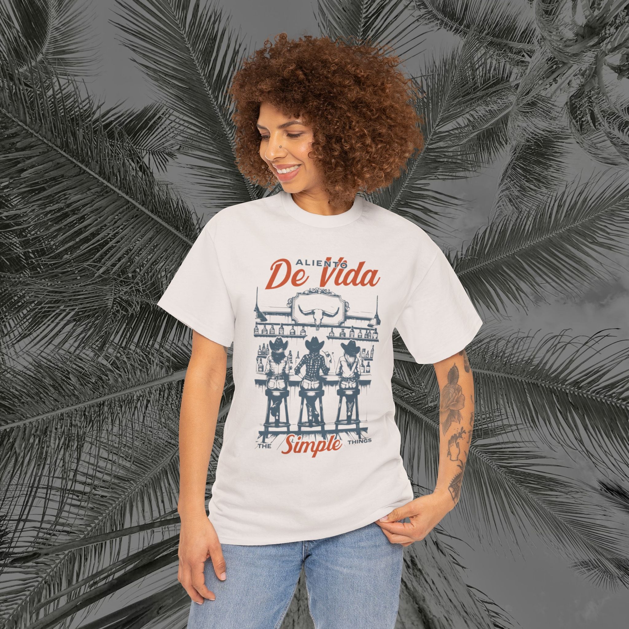 Let's Have A Drink - (UNISEX) Heavy Cotton T-Shirt - Aliento De Vida
