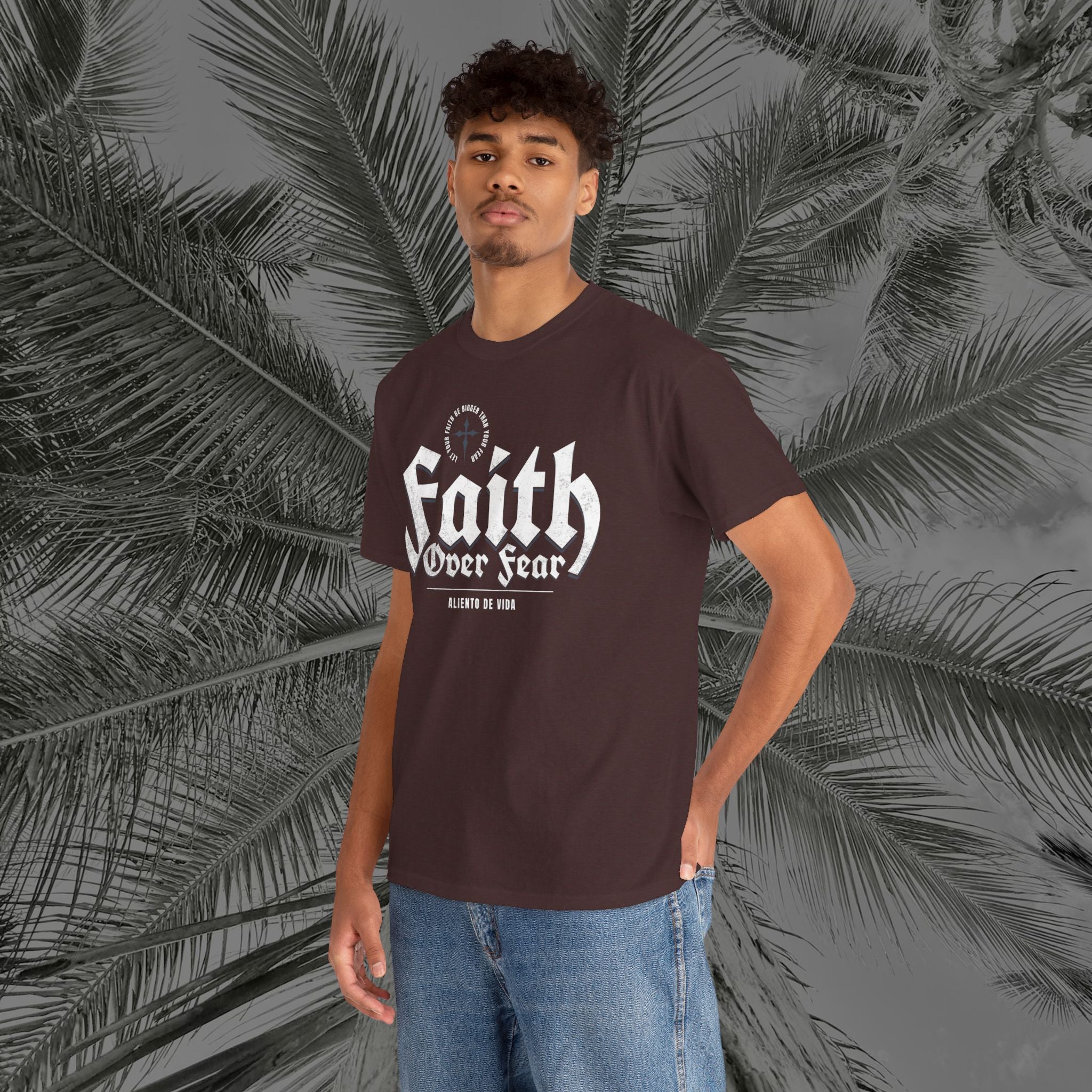 Faith Over Fear - (UNISEX) Heavy Cotton Tee - Aliento De Vida