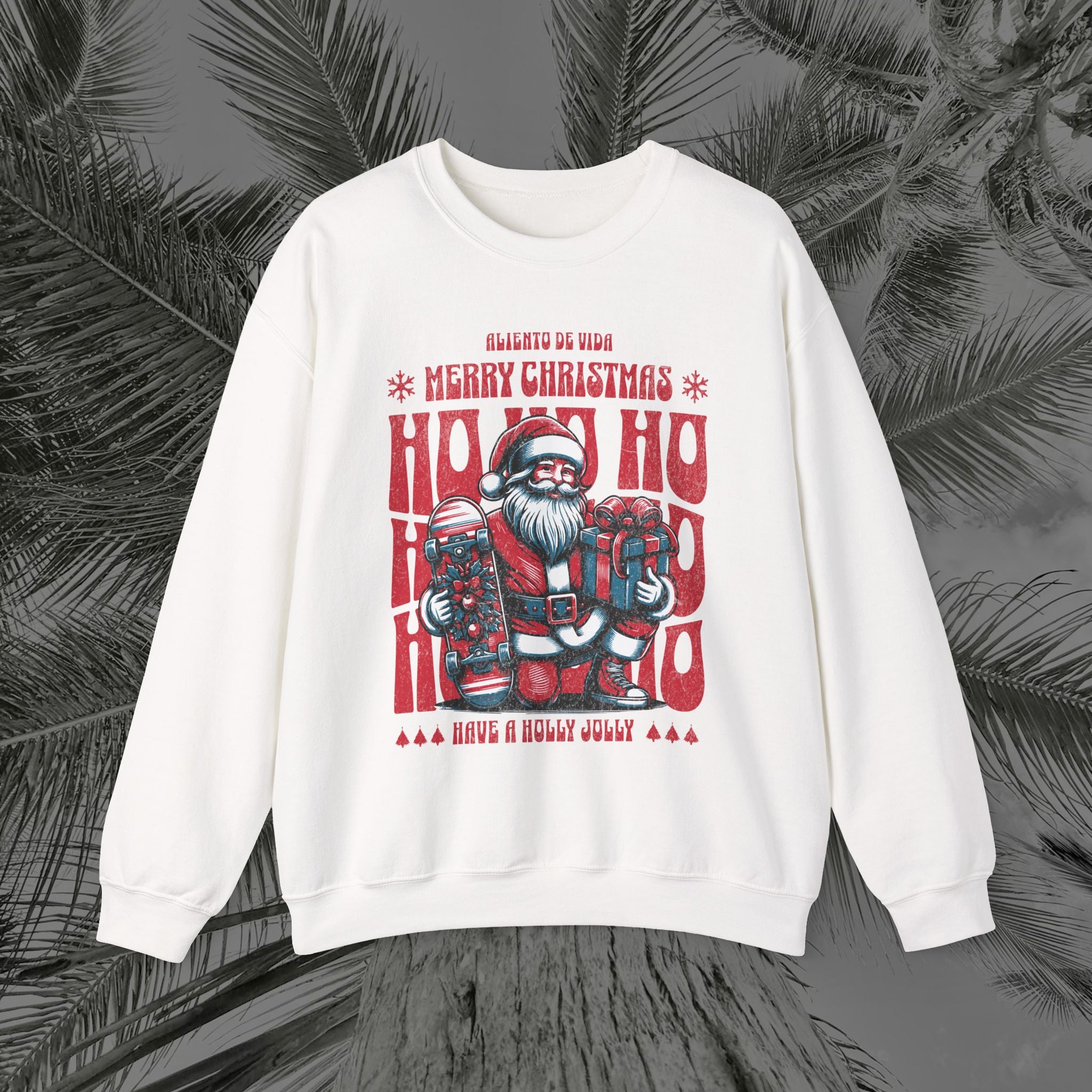 Naughty by Nature, Santa by Choice - (UNISEX) Cozy Crewneck Sweatshirt - Aliento De Vida