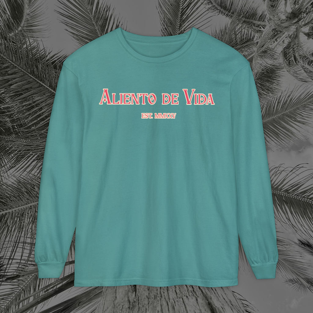 Breath Of Paradise - (UNISEX) Long Sleeve Shirt - Back Design - Aliento De Vida