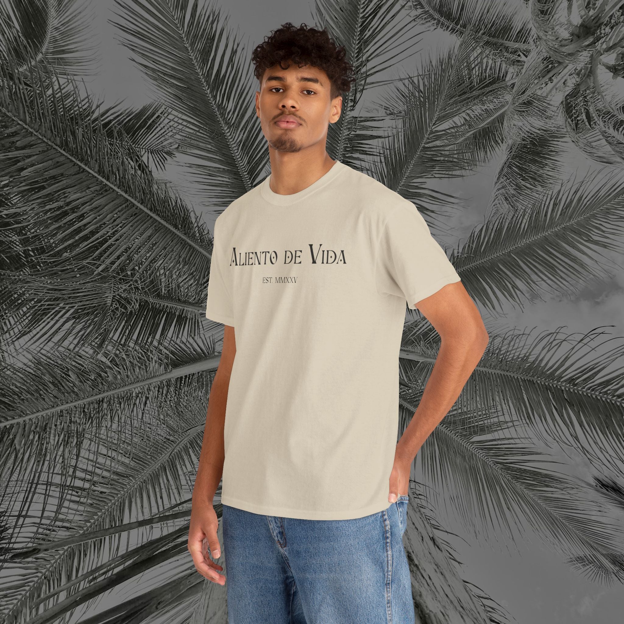 Climbing To New Heights - (UNISEX) Heavy Cotton T-Shirt - Aliento De Vida