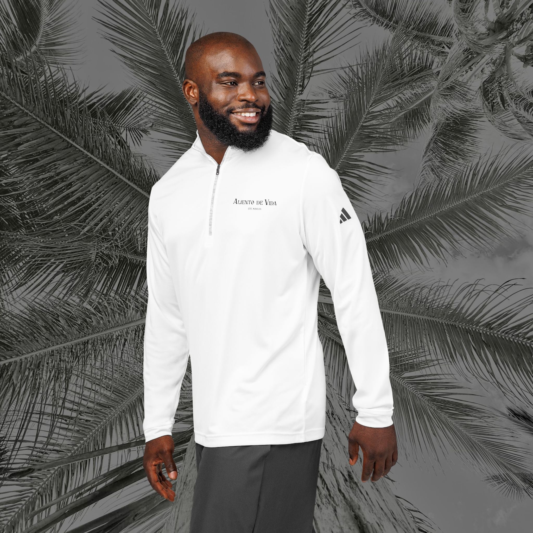 Adidas® Quarter-Zip Pullover - Embroidery for Active Lifestyle - (UNISEX) - Aliento De Vida