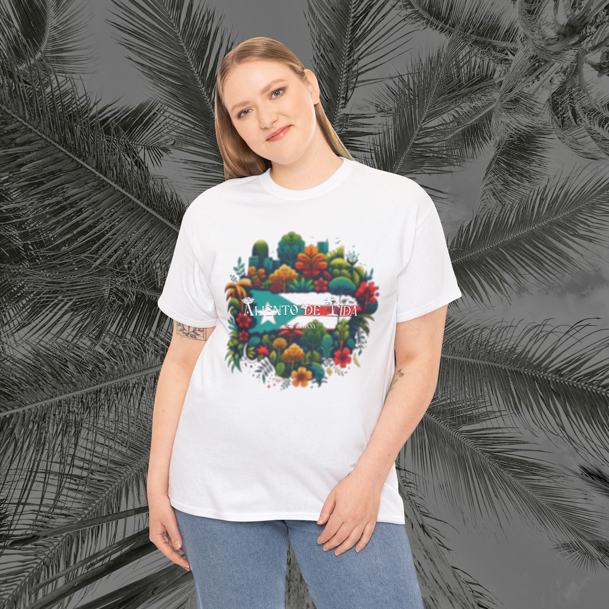 Beauty of Nature - PR COLLECTION - (UNISEX) Heavy Cotton Tee - Aliento De Vida