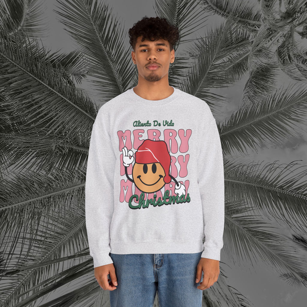 Happy Holidays - Cozy Crewneck Sweatshirt - Aliento De Vida