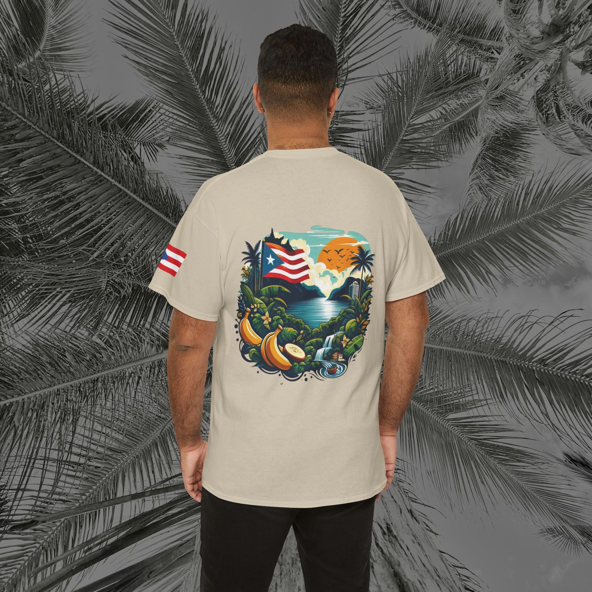 Borikén Sunrise - PR COLLECTION - (UNISEX) Heavy Cotton Tee - Aliento De Vida