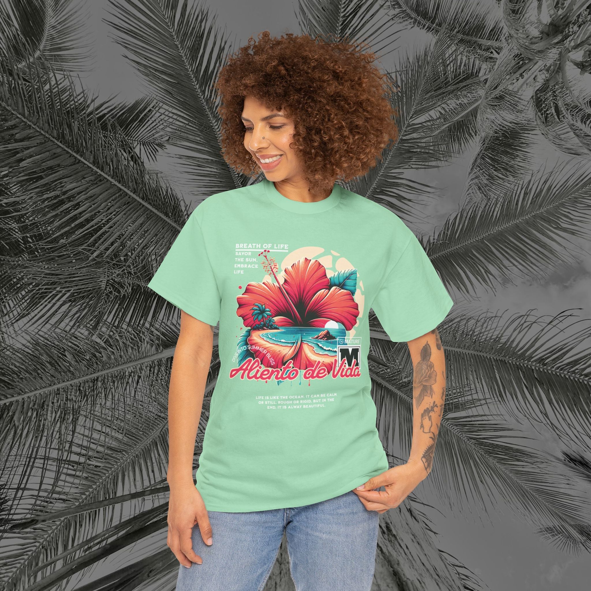 Breath Of Paradise - (UNISEX) Heavy Cotton T-Shirt - Aliento De Vida