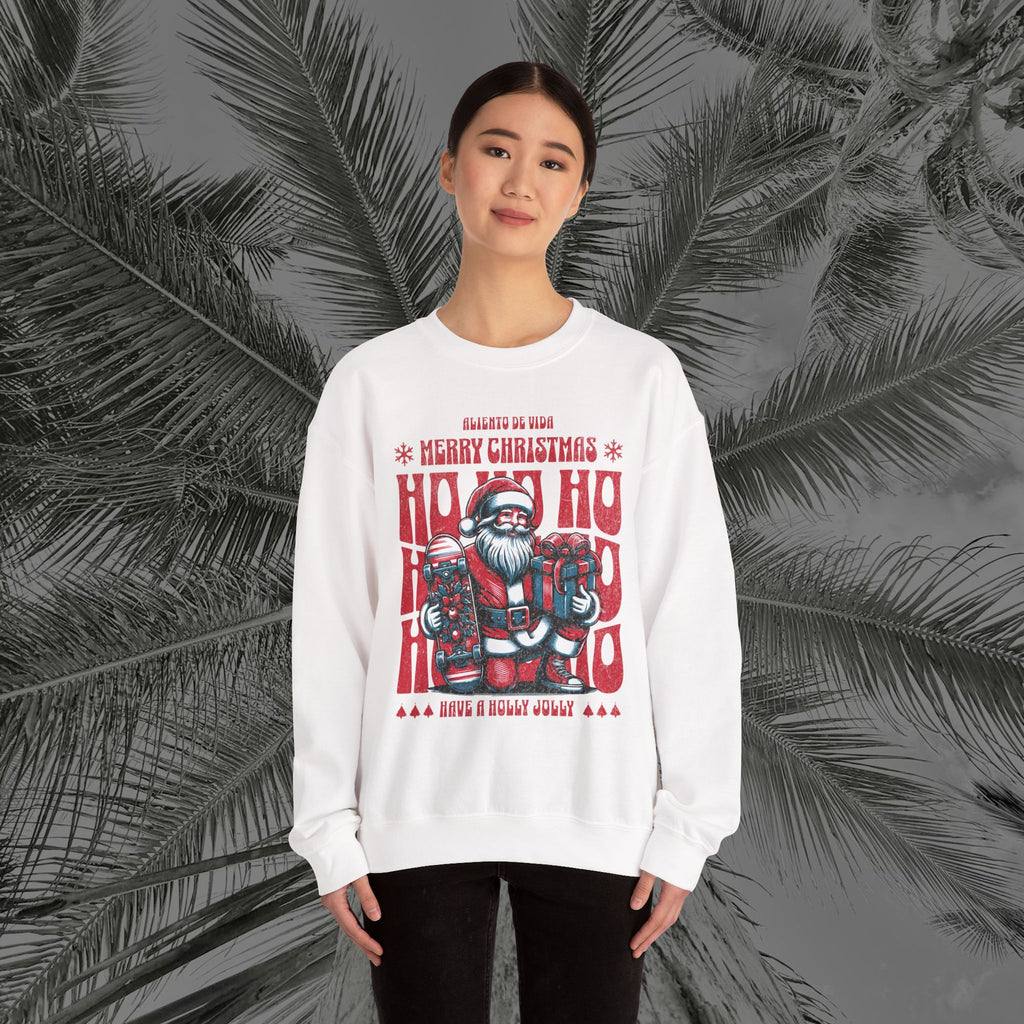 Naughty by Nature, Santa by Choice - (UNISEX) Cozy Crewneck Sweatshirt - Aliento De Vida