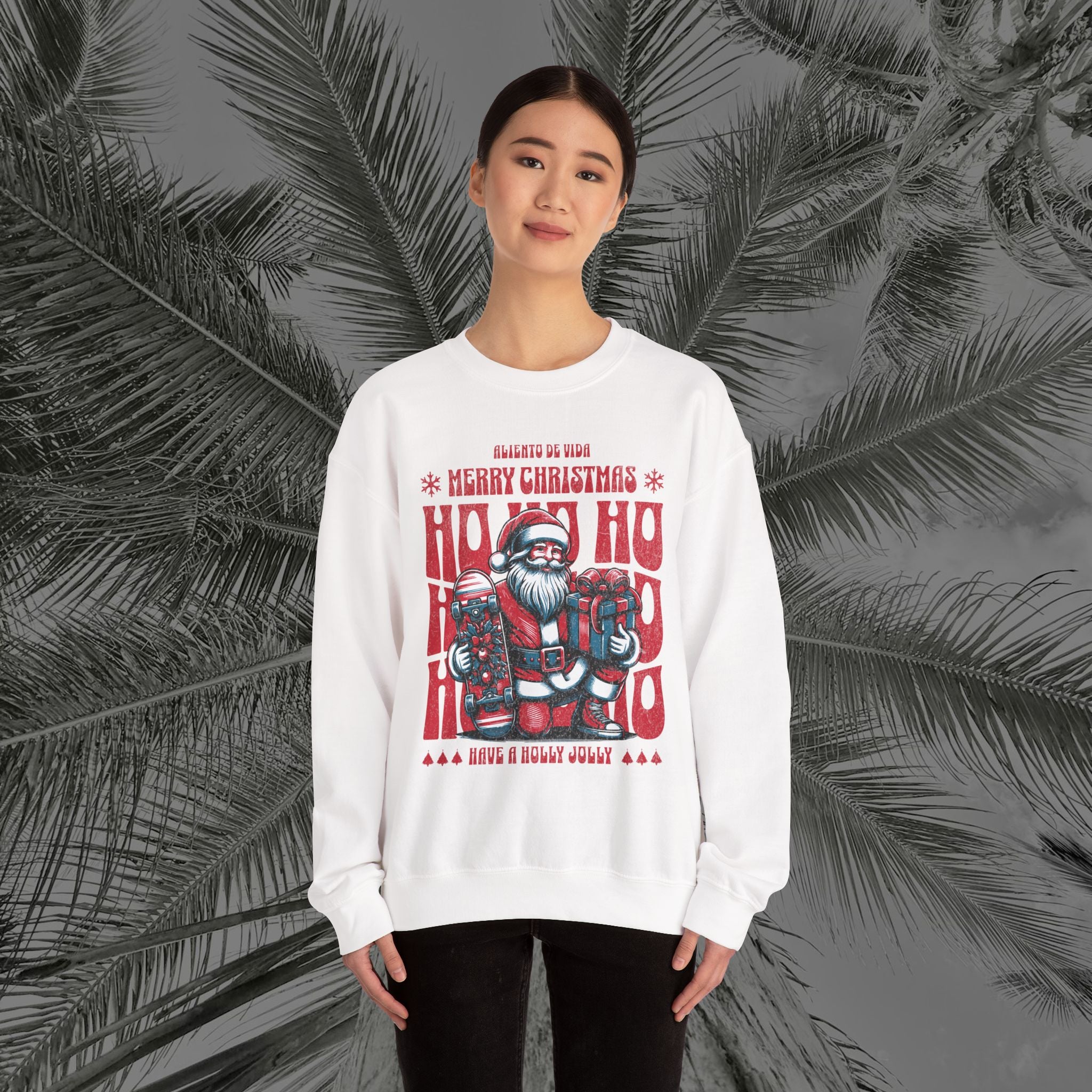 Naughty by Nature, Santa by Choice - (UNISEX) Cozy Crewneck Sweatshirt - Aliento De Vida