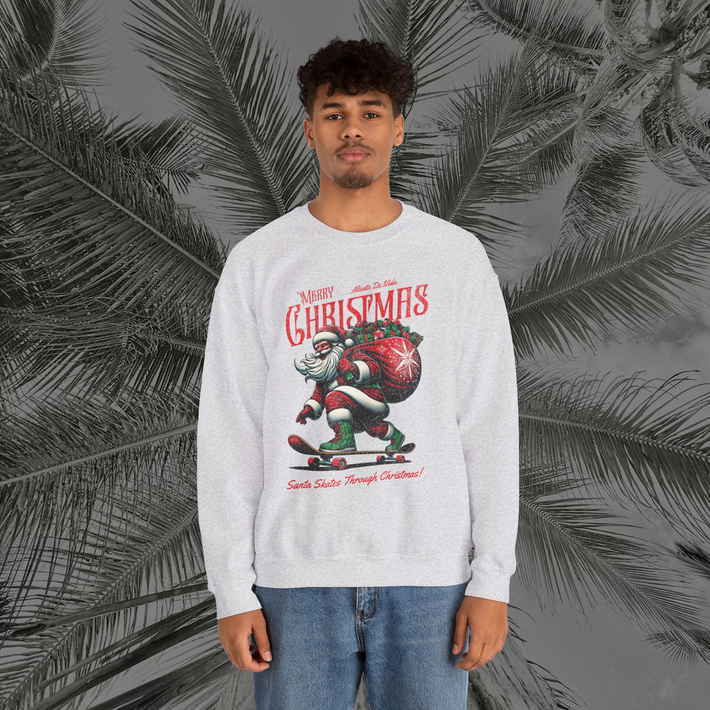Merry Kickmas - (UNISEX) Cozy Crewneck Sweatshirt - Aliento De Vida