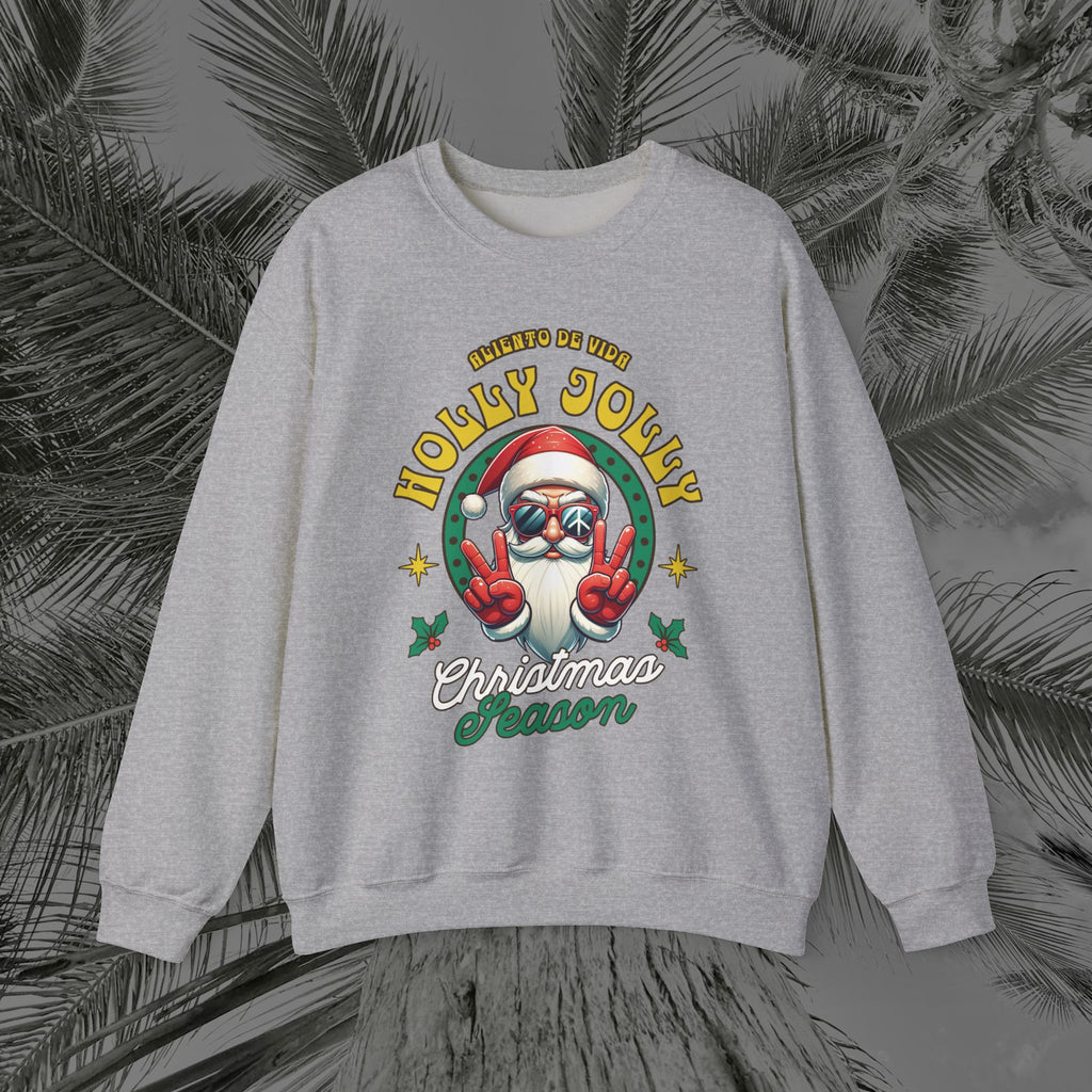 Peace Out, North Pole Edition - (UNSEX) Cozy Crewneck Sweatshirt – Aliento De Vida
