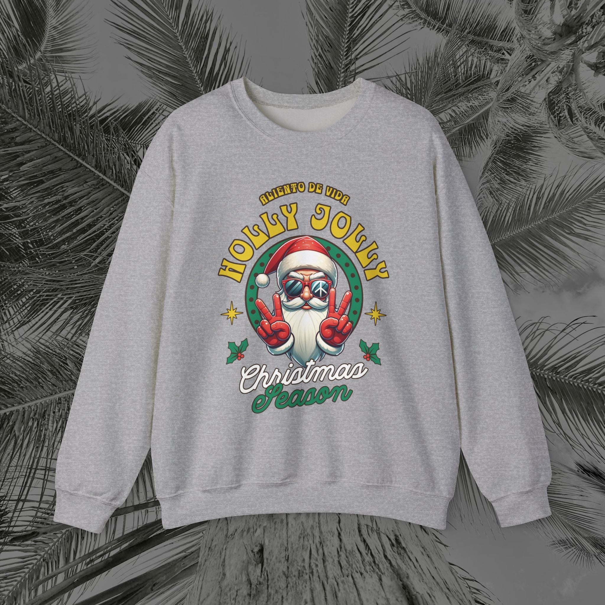Peace Out, North Pole Edition - (UNSEX) Cozy Crewneck Sweatshirt – Aliento De Vida