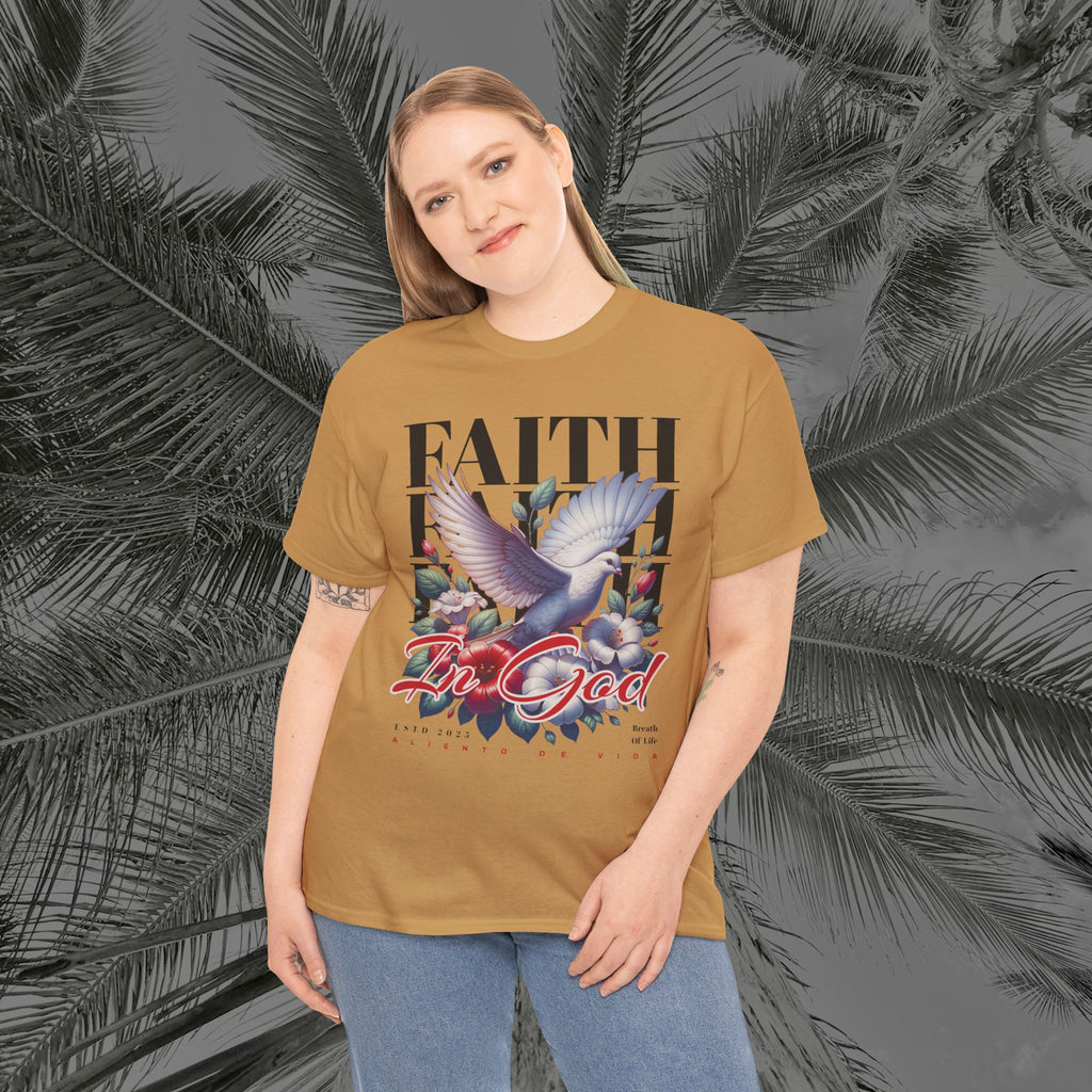 Wings of Grace - (UNISEX) Heavy Cotton Tee - Aliento De Vida