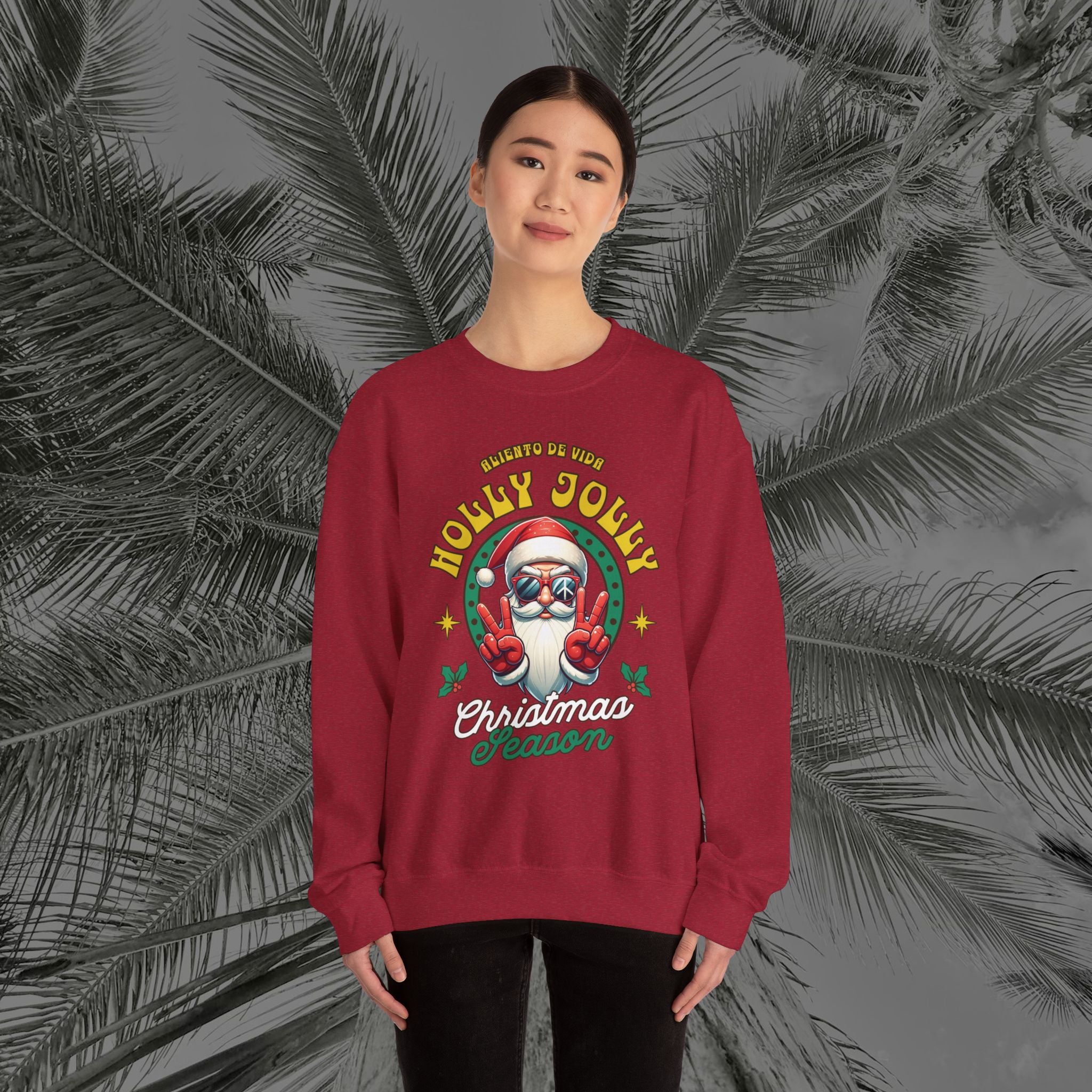 Peace Out, North Pole Edition - (UNSEX) Cozy Crewneck Sweatshirt – Aliento De Vida