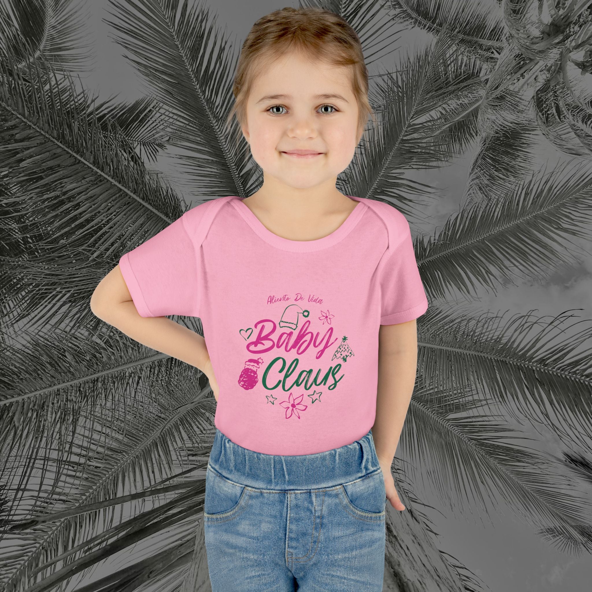 Baby Claus Magic - (Girls) Baby Bodysuit / Infant Onesie - Aliento De vida