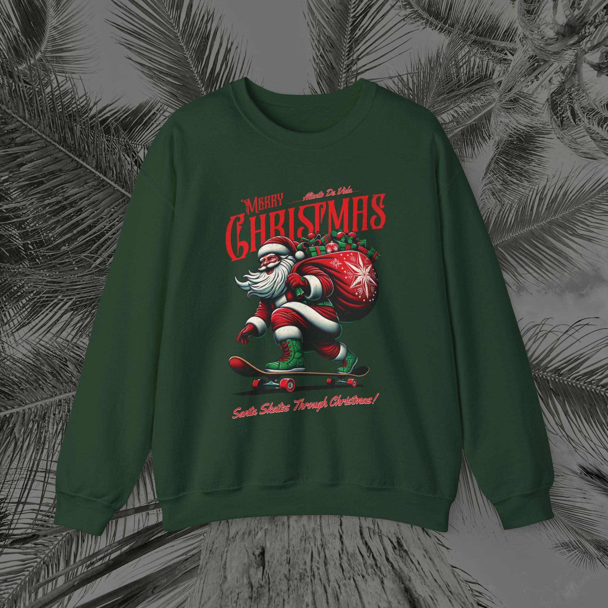Merry Kickmas - (UNISEX) Cozy Crewneck Sweatshirt - Aliento De Vida
