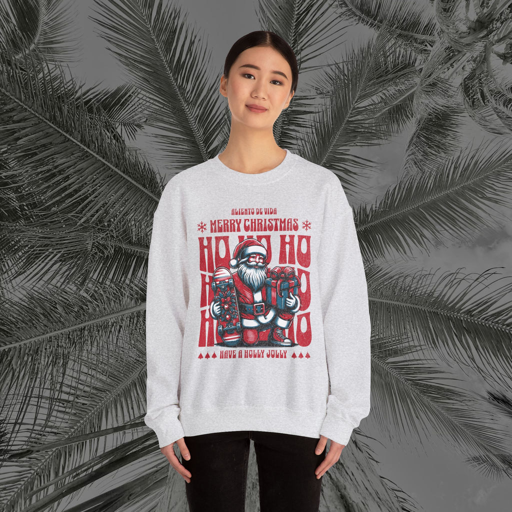 Naughty by Nature, Santa by Choice - (UNISEX) Cozy Crewneck Sweatshirt - Aliento De Vida