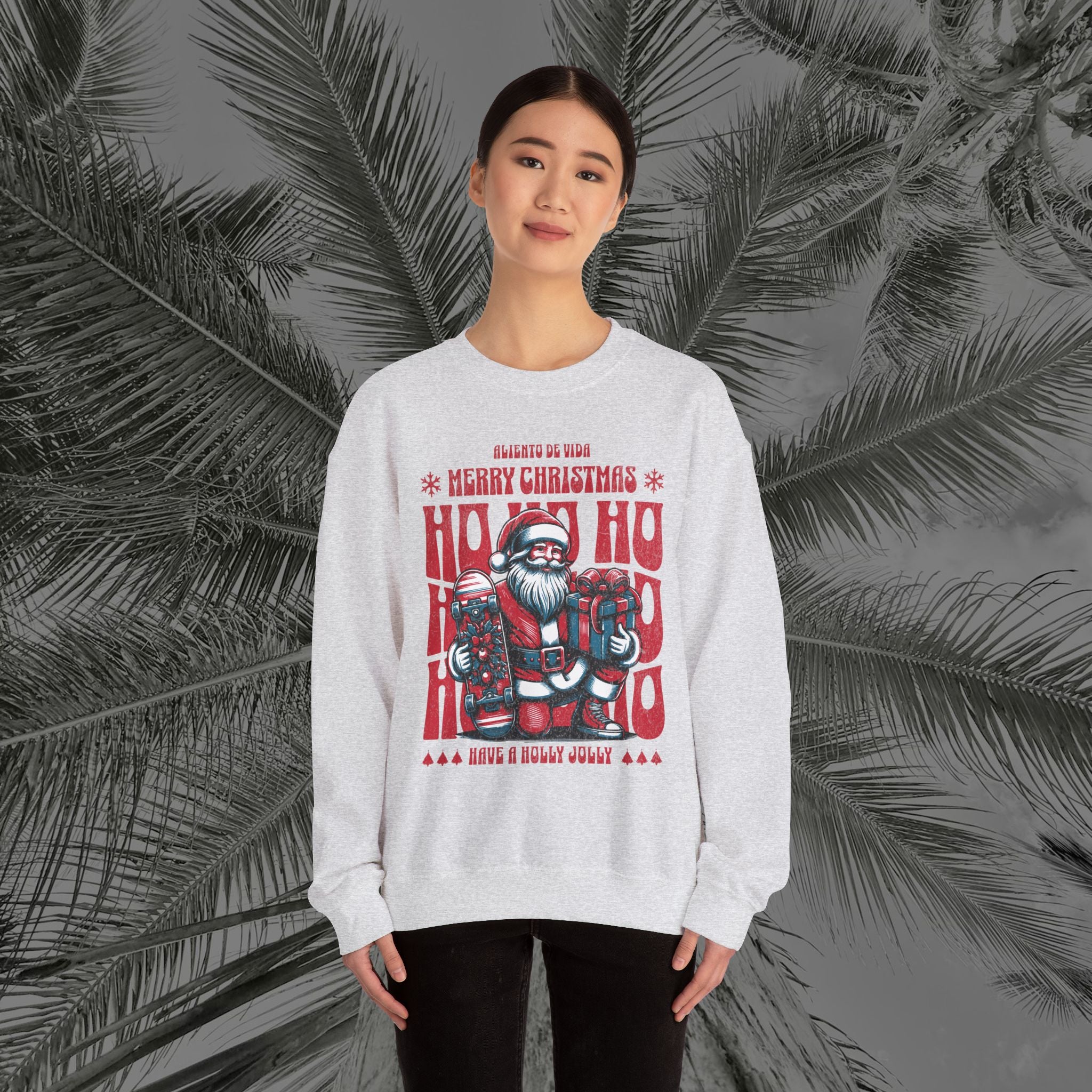 Naughty by Nature, Santa by Choice - (UNISEX) Cozy Crewneck Sweatshirt - Aliento De Vida