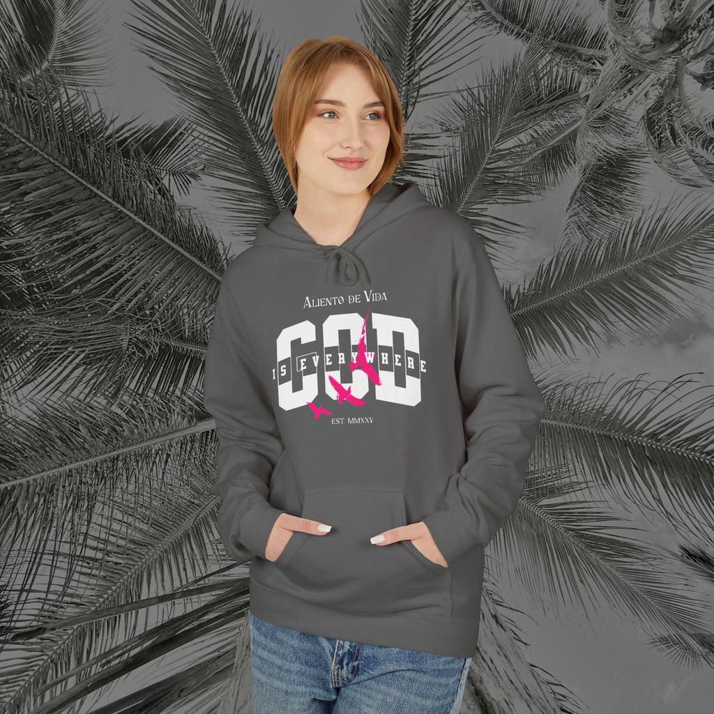 God Is Everywhere - (UNISEX) Midweight Fleece Hoodie - Aliento De Vida