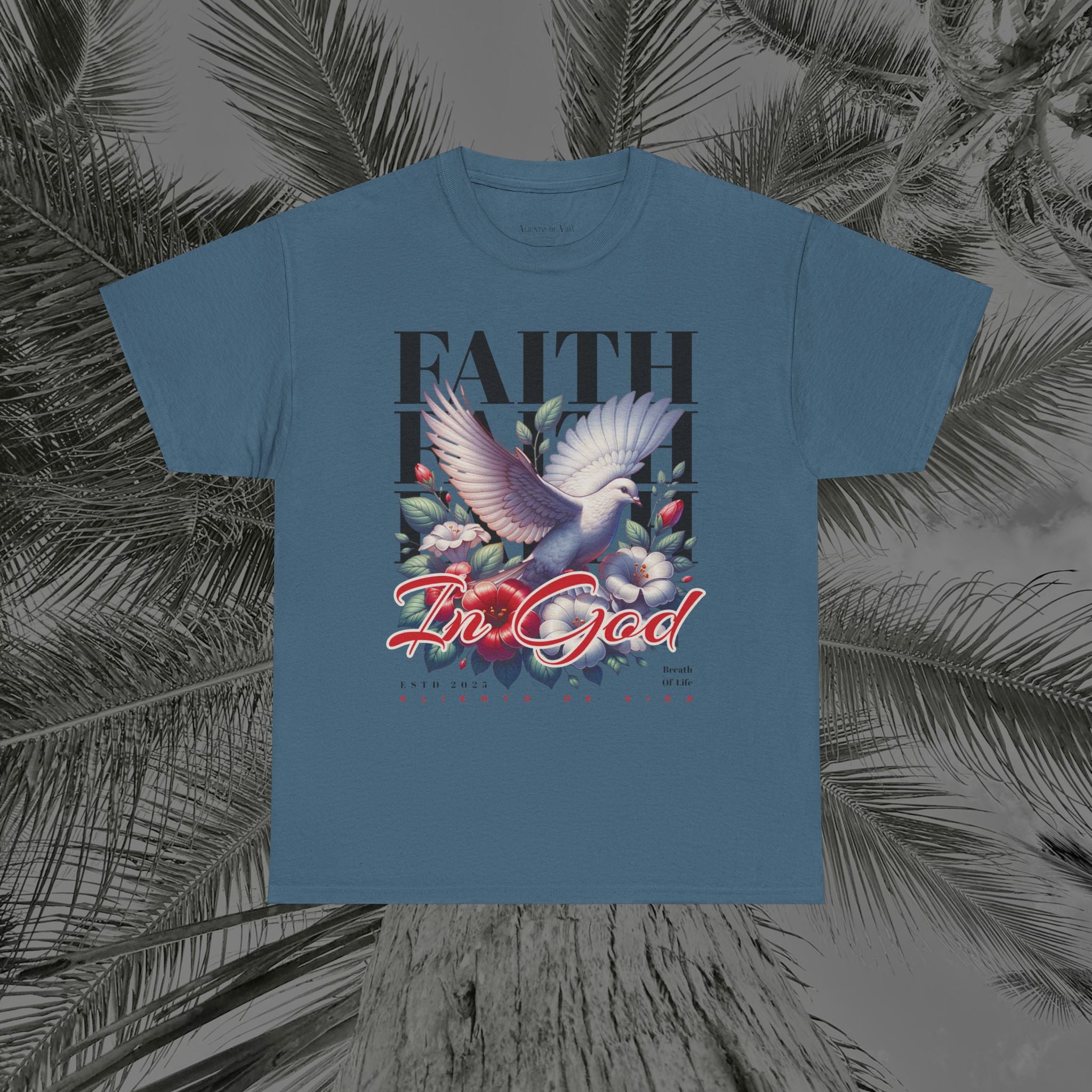Wings of Grace - (UNISEX) Heavy Cotton Tee - Aliento De Vida