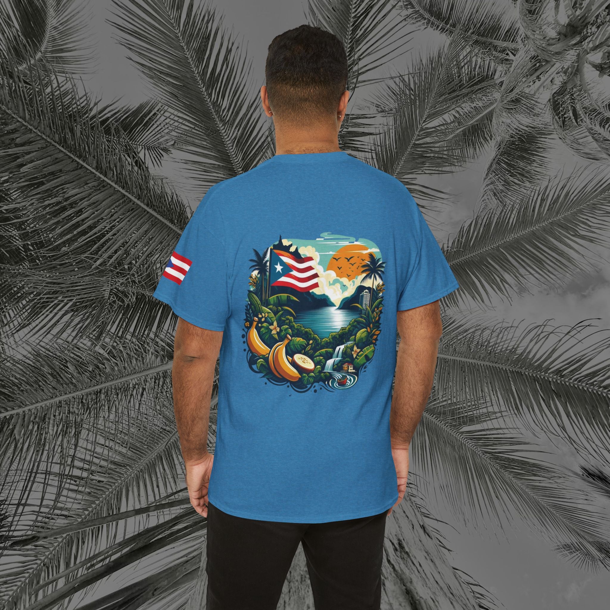 Borikén Sunrise - PR COLLECTION - (UNISEX) Heavy Cotton Tee - Aliento De Vida