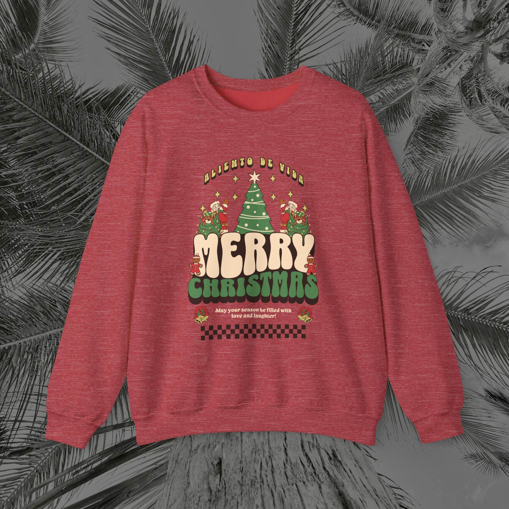 Retro Merry Magic- (UNISEX) Cozy Crewneck Sweatshirt - Aliento De Vida
