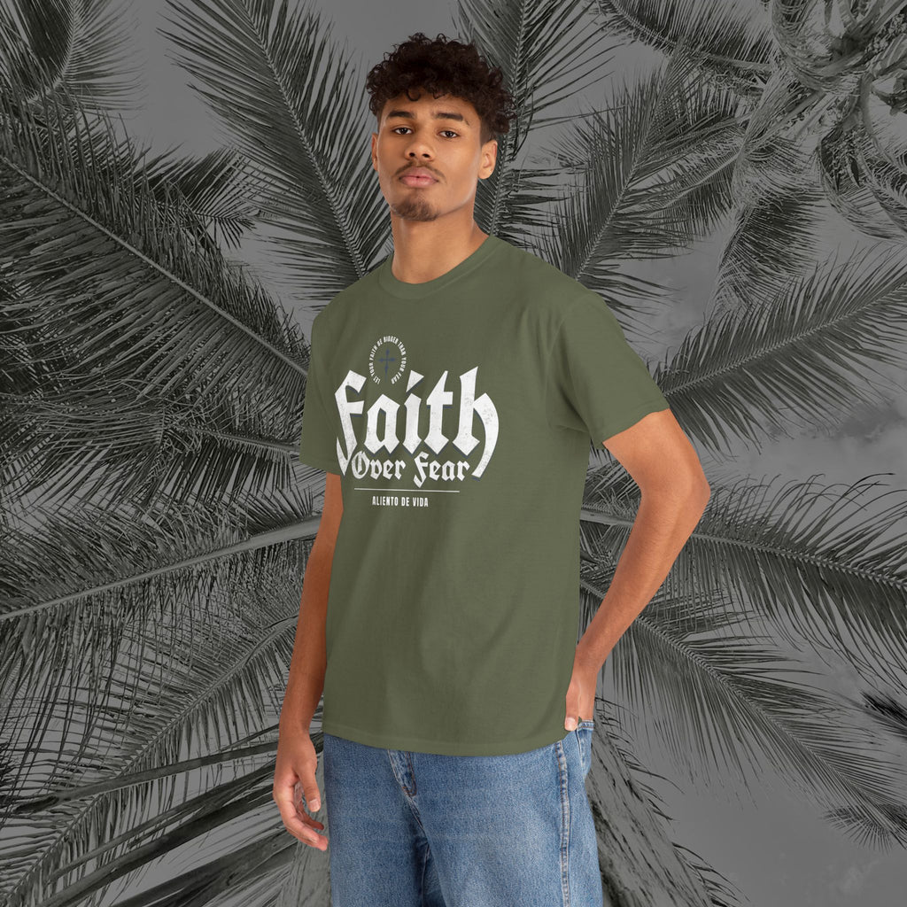 Faith Over Fear - (UNISEX) Heavy Cotton Tee - Aliento De Vida