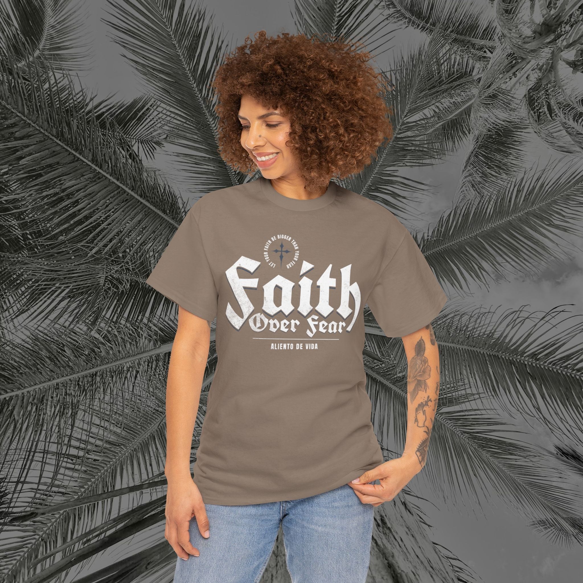 Faith Over Fear - (UNISEX) Heavy Cotton Tee - Aliento De Vida