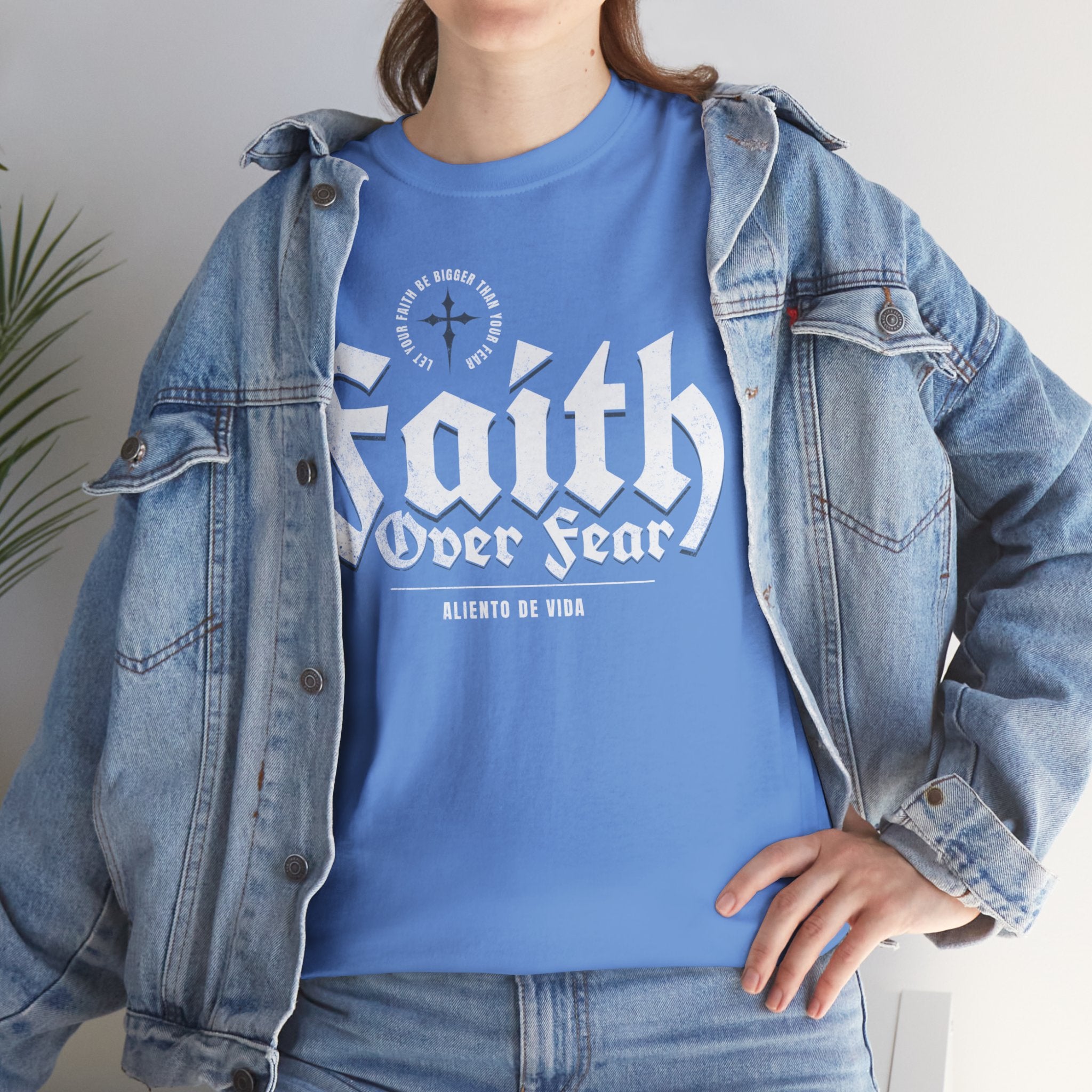 Faith Over Fear - (UNISEX) Heavy Cotton Tee - Aliento De Vida