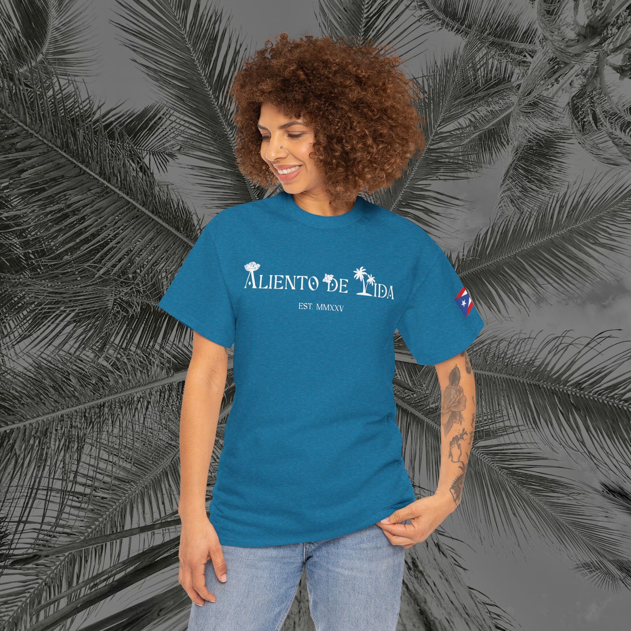 Island Cruiser - PR COLLECTION - (UNISEX) Heavy Cotton Tee - Aliento De Vida
