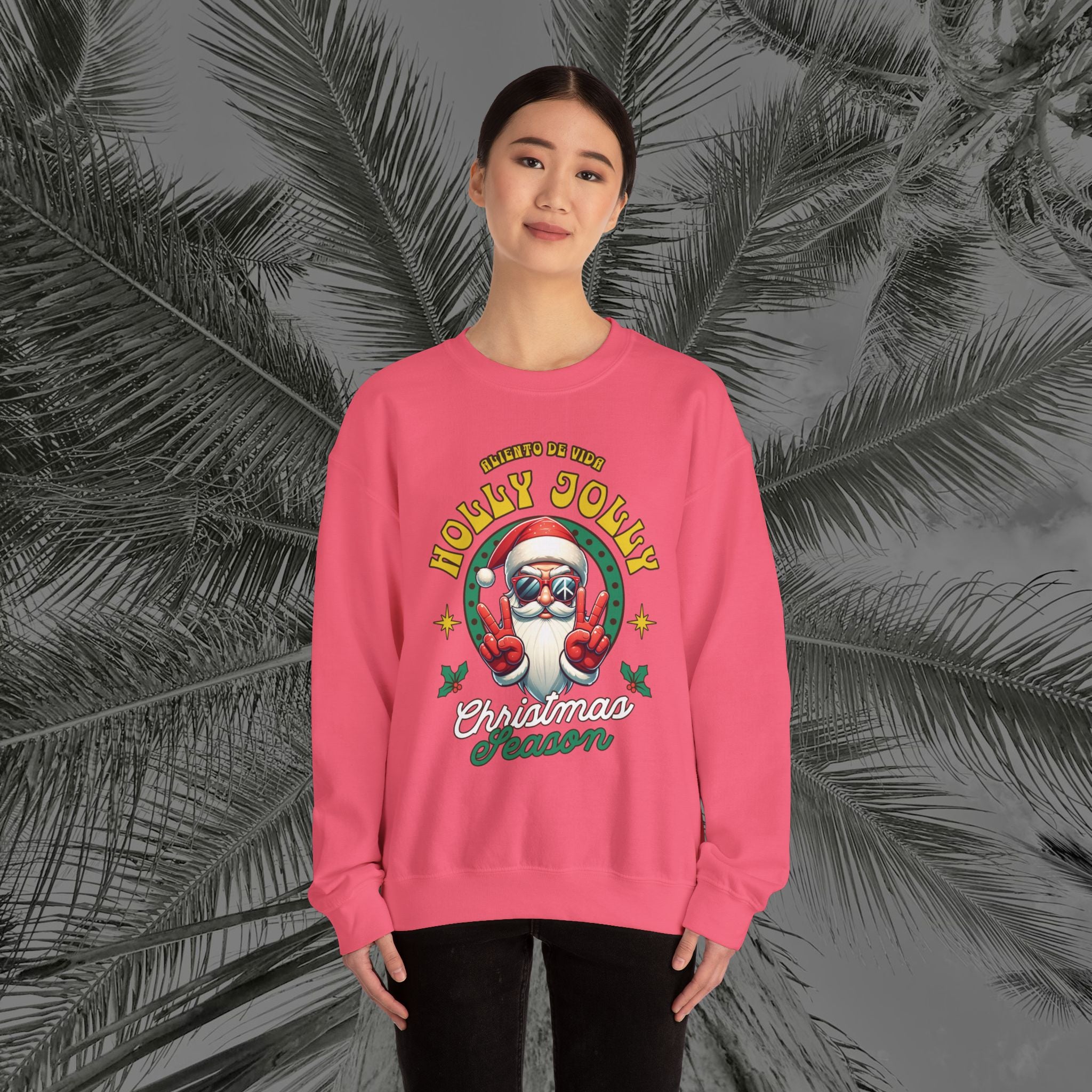 Peace Out, North Pole Edition - (UNSEX) Cozy Crewneck Sweatshirt – Aliento De Vida