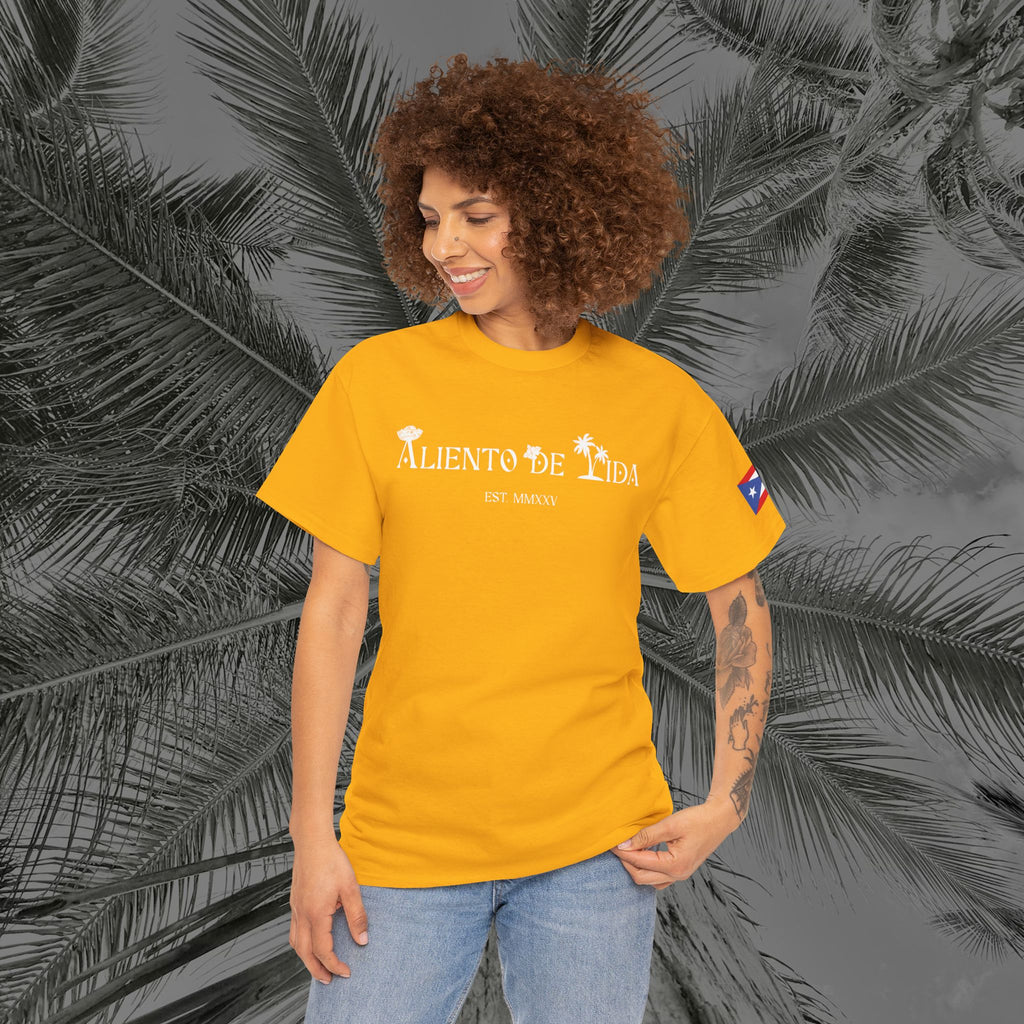 Crack Open A Unique Medalla - PR COLLECTION - (UNISEX) Heavy Cotton Tee - Aliento De Vida