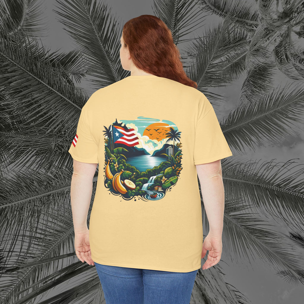 Borikén Sunrise - PR COLLECTION - (UNISEX) Heavy Cotton Tee - Aliento De Vida