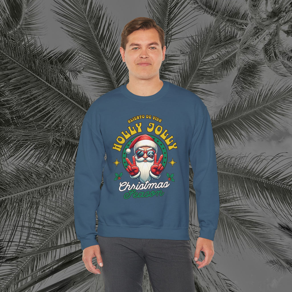 Peace Out, North Pole Edition - (UNSEX) Cozy Crewneck Sweatshirt – Aliento De Vida