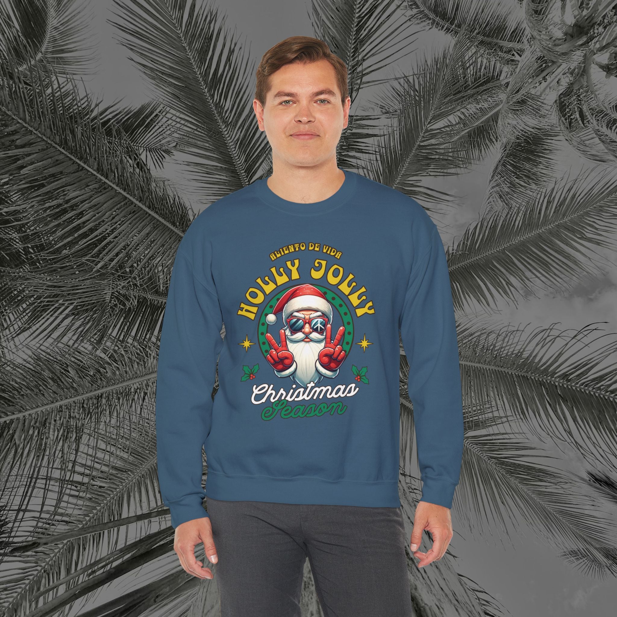 Peace Out, North Pole Edition - (UNSEX) Cozy Crewneck Sweatshirt – Aliento De Vida