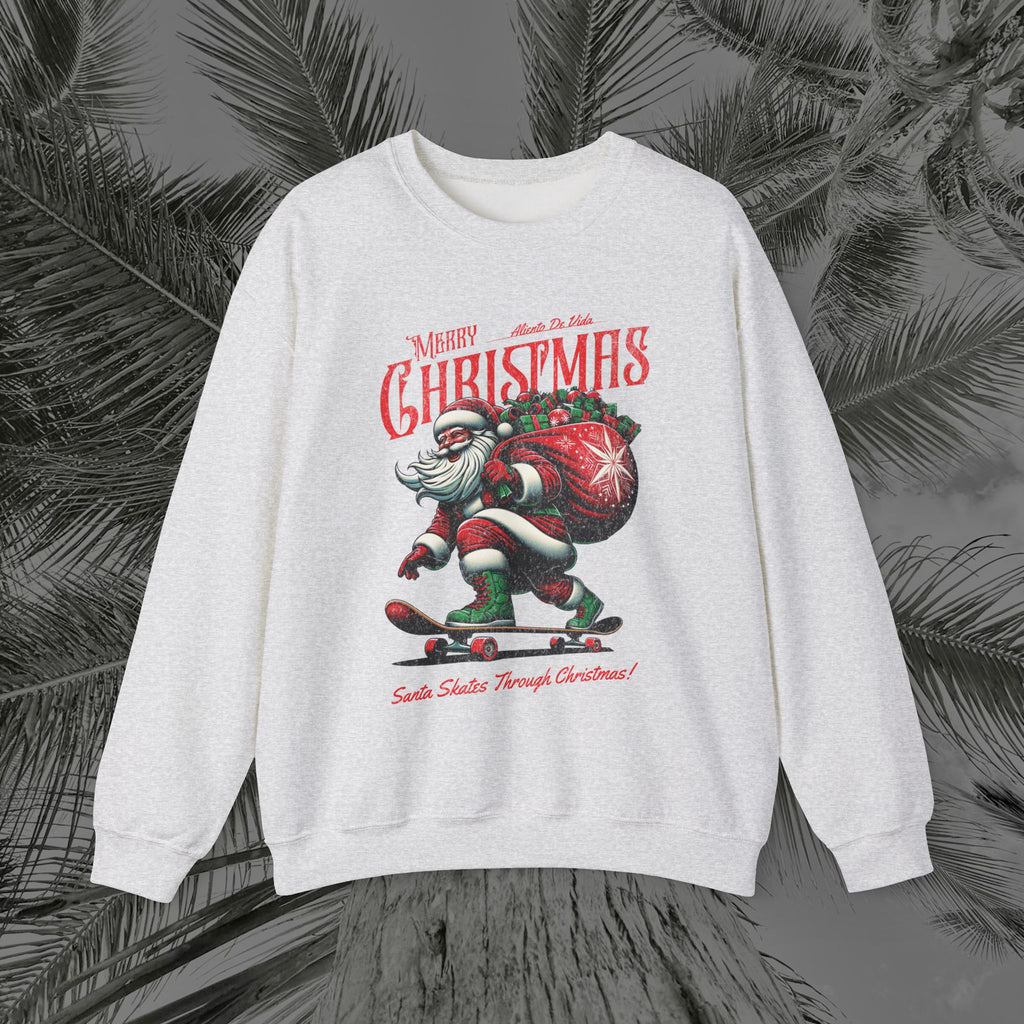 Merry Kickmas - (UNISEX) Cozy Crewneck Sweatshirt - Aliento De Vida