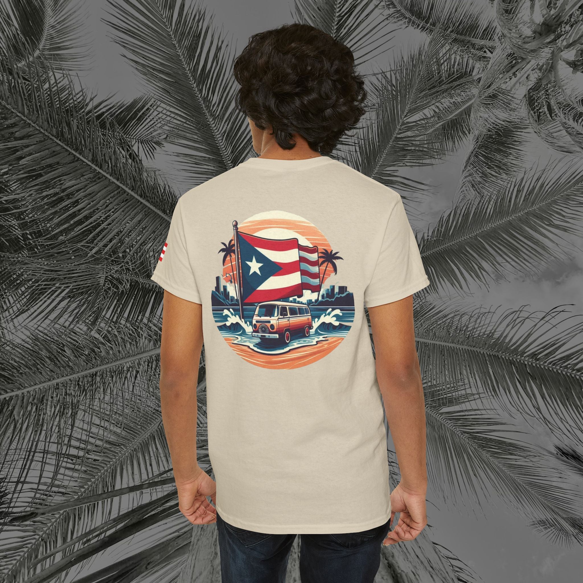 Island Cruiser - PR COLLECTION - (UNISEX) Heavy Cotton Tee - Aliento De Vida