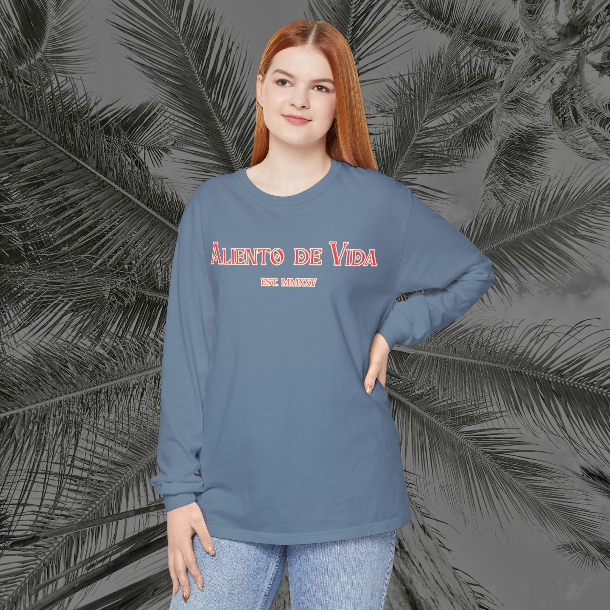 Breath Of Paradise - (UNISEX) Long Sleeve Shirt - Back Design - Aliento De Vida