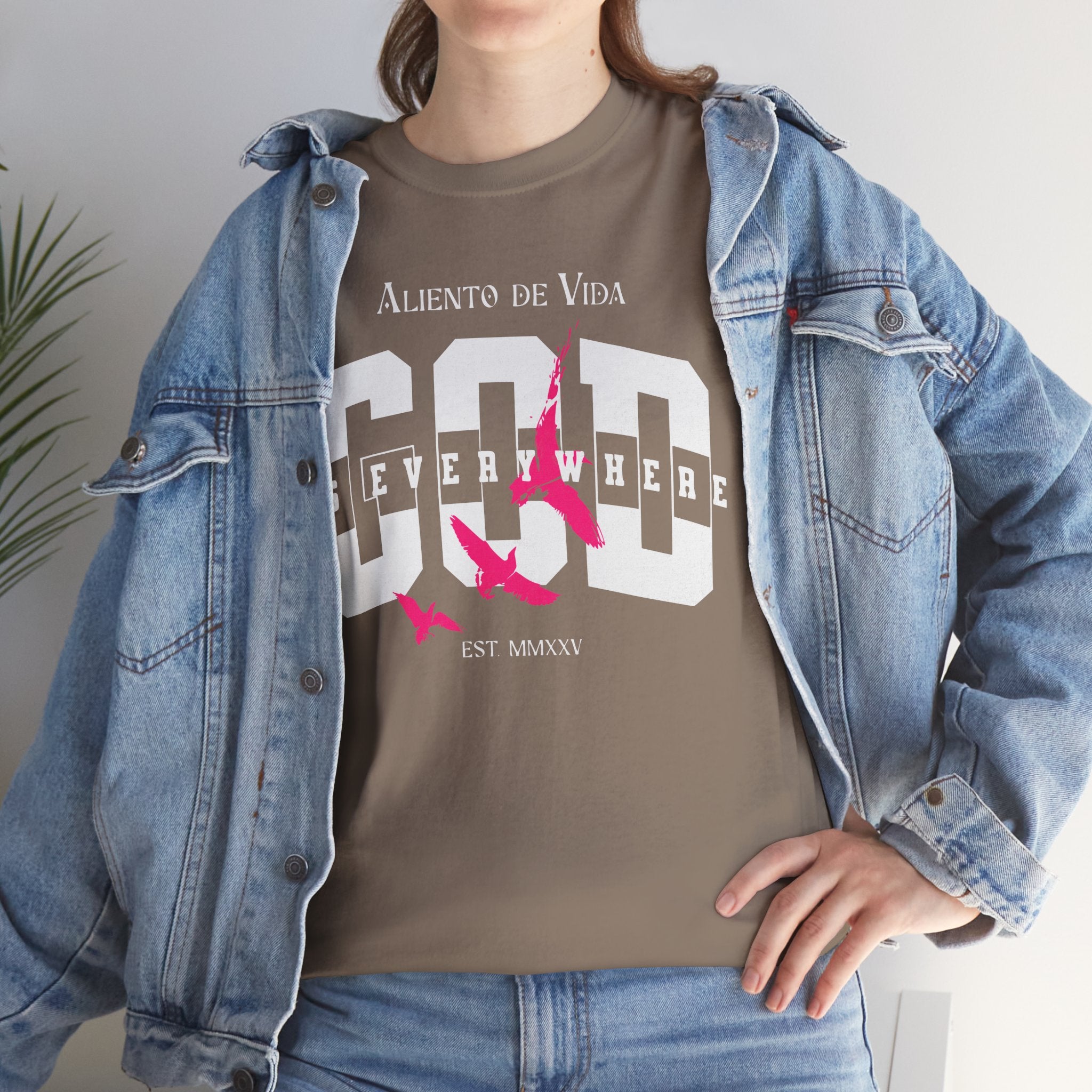 God Is Everywhere - (UNISEX) Heavy Cotton Tee - Aliento De Vida