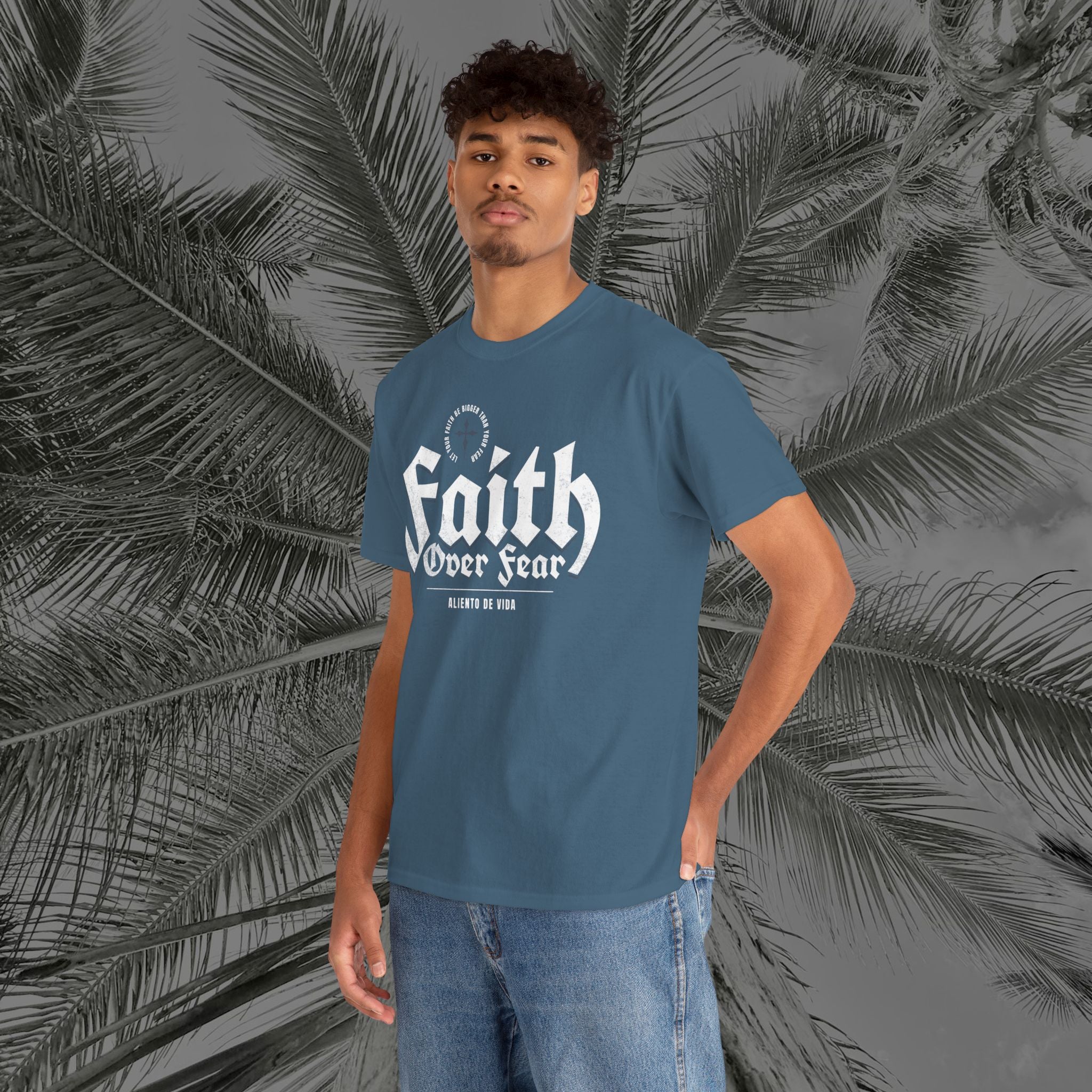 Faith Over Fear - (UNISEX) Heavy Cotton Tee - Aliento De Vida