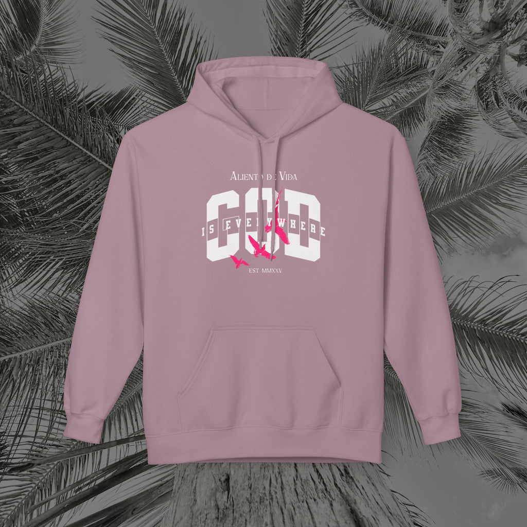 God Is Everywhere - (UNISEX) Midweight Fleece Hoodie - Aliento De Vida