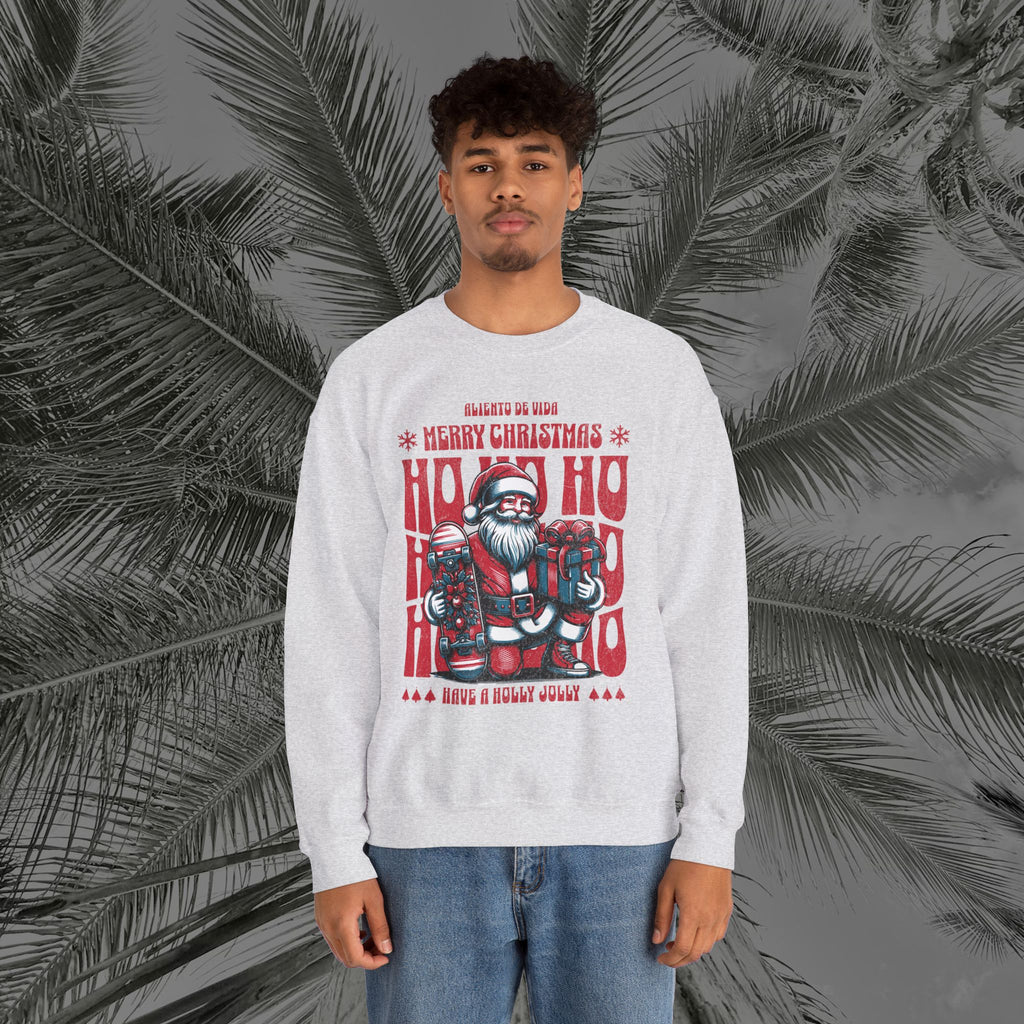Naughty by Nature, Santa by Choice - (UNISEX) Cozy Crewneck Sweatshirt - Aliento De Vida