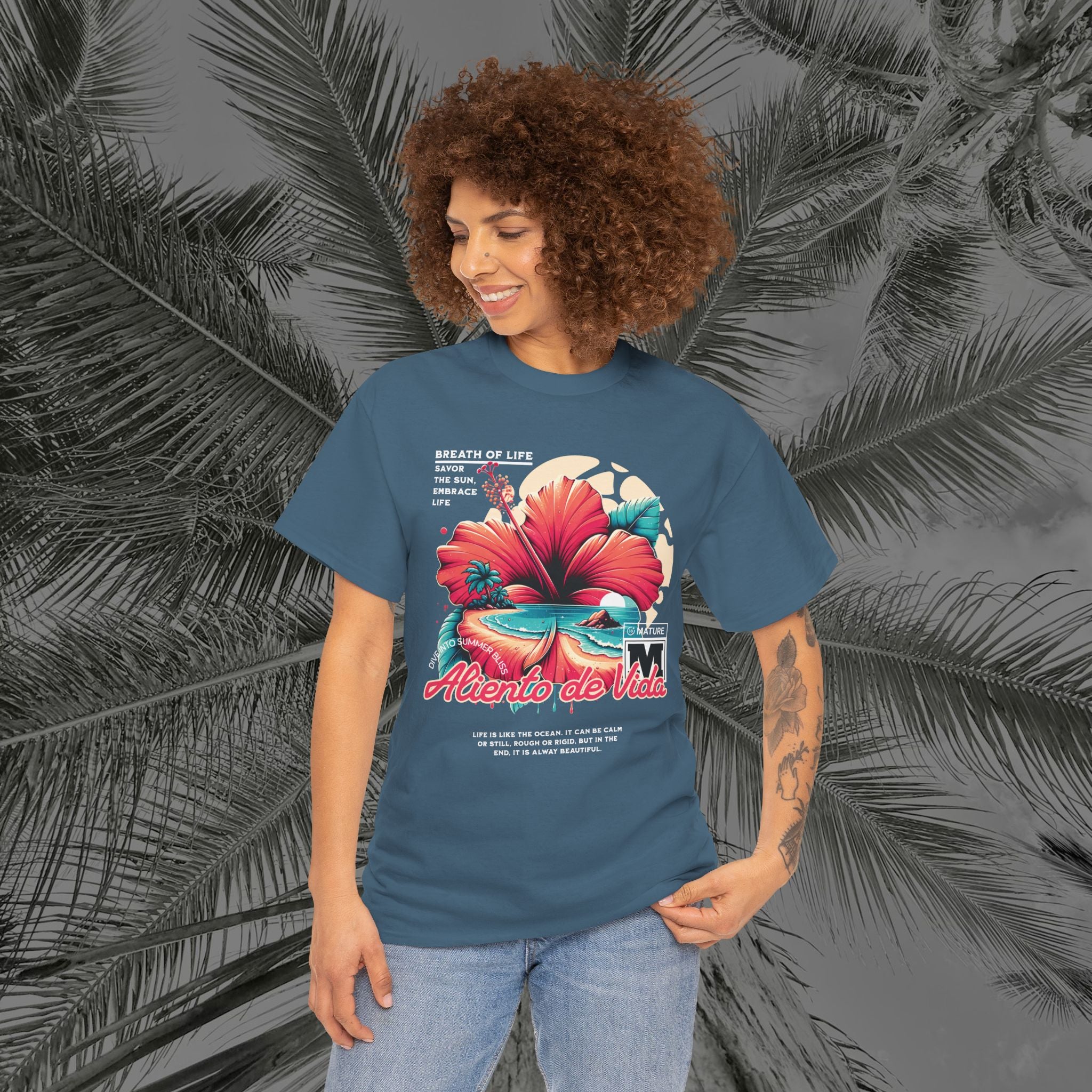 Breath Of Paradise - (UNISEX) Heavy Cotton T-Shirt - Aliento De Vida