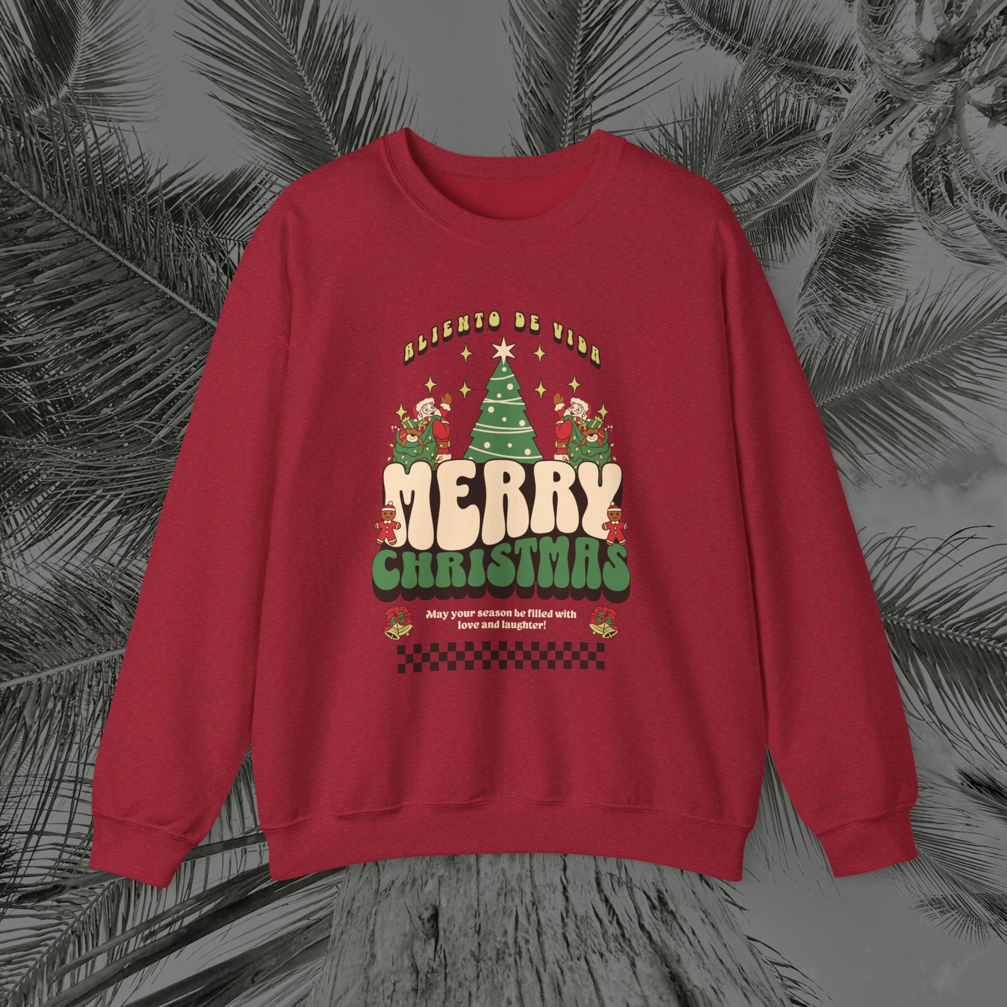 Retro Merry Magic- (UNISEX) Cozy Crewneck Sweatshirt - Aliento De Vida