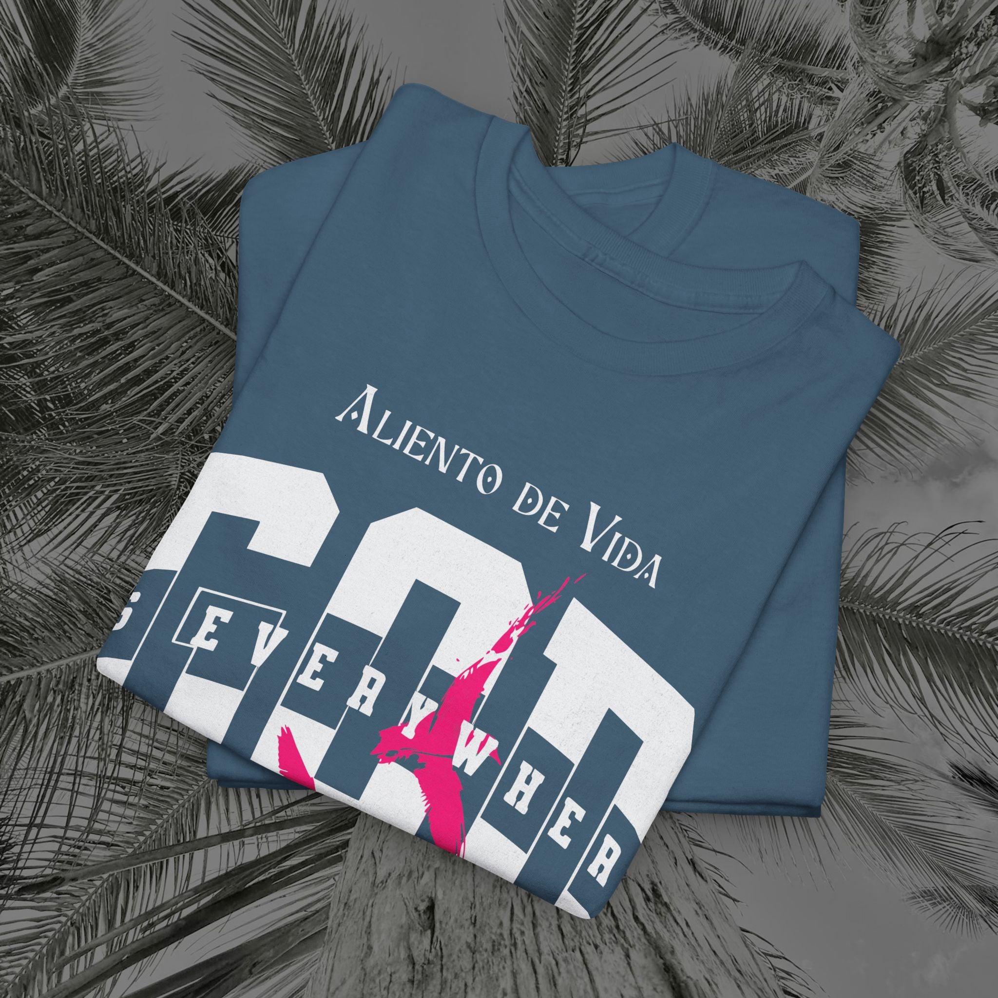 God Is Everywhere - (UNISEX) Heavy Cotton Tee - Aliento De Vida