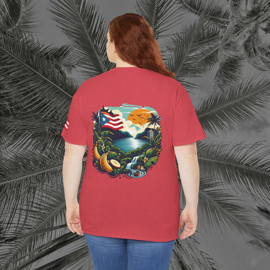 Borikén Sunrise - PR COLLECTION - (UNISEX) Heavy Cotton Tee - Aliento De Vida