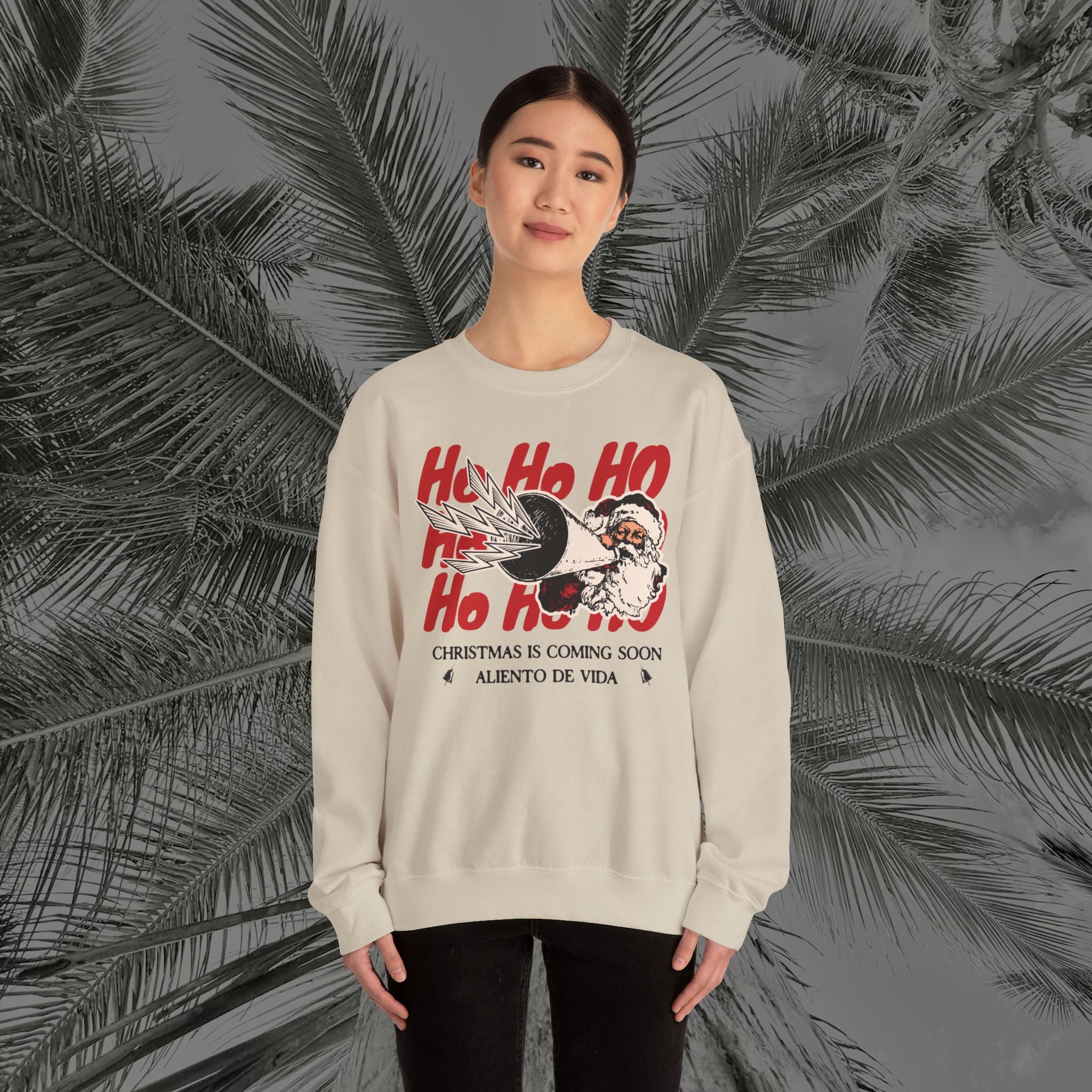 Ho Ho Ho’ Holiday Season - (UNISEX) Cozy Crewneck Sweatshirt - Aliento De Vida