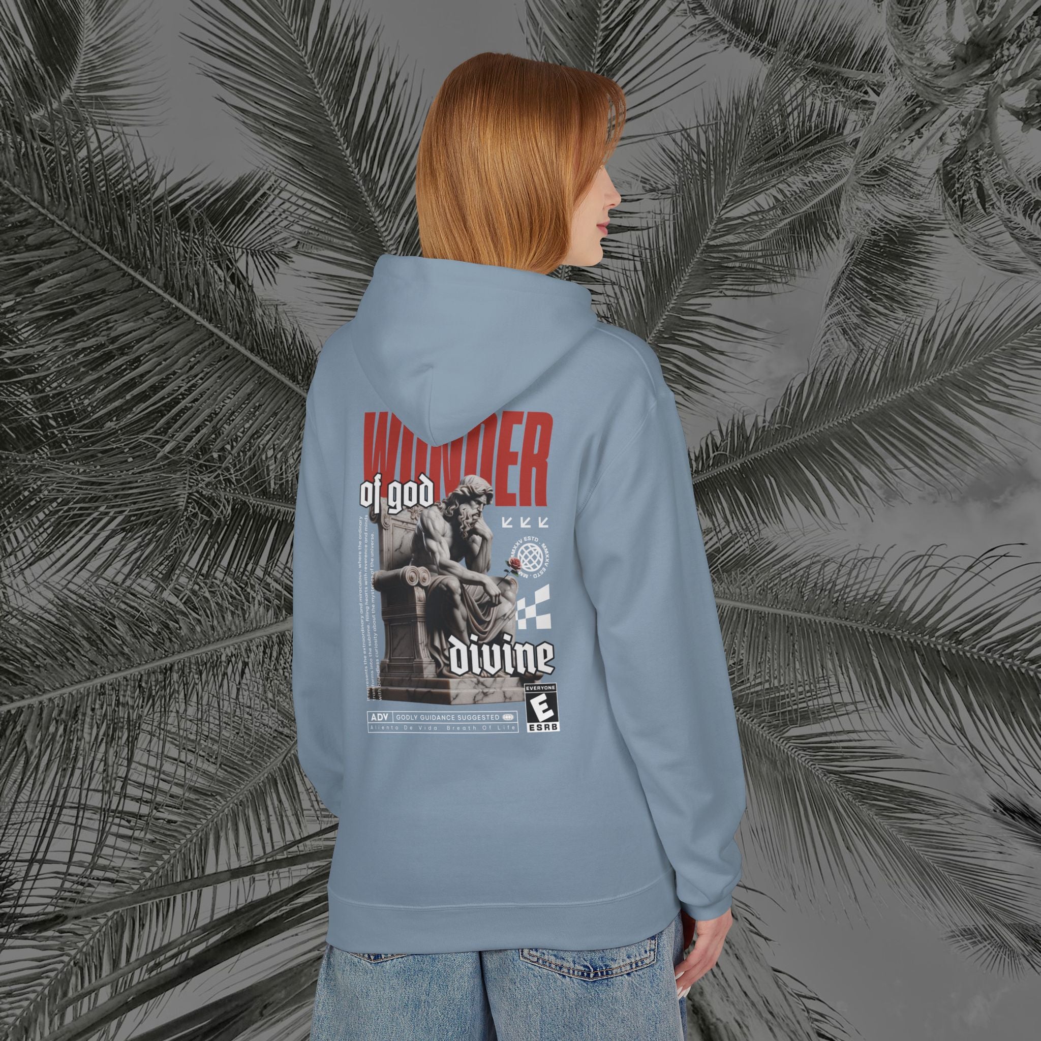 Throne of the Divine - (UNISEX) Midweight Fleece Hoodie - Aliento De Vida