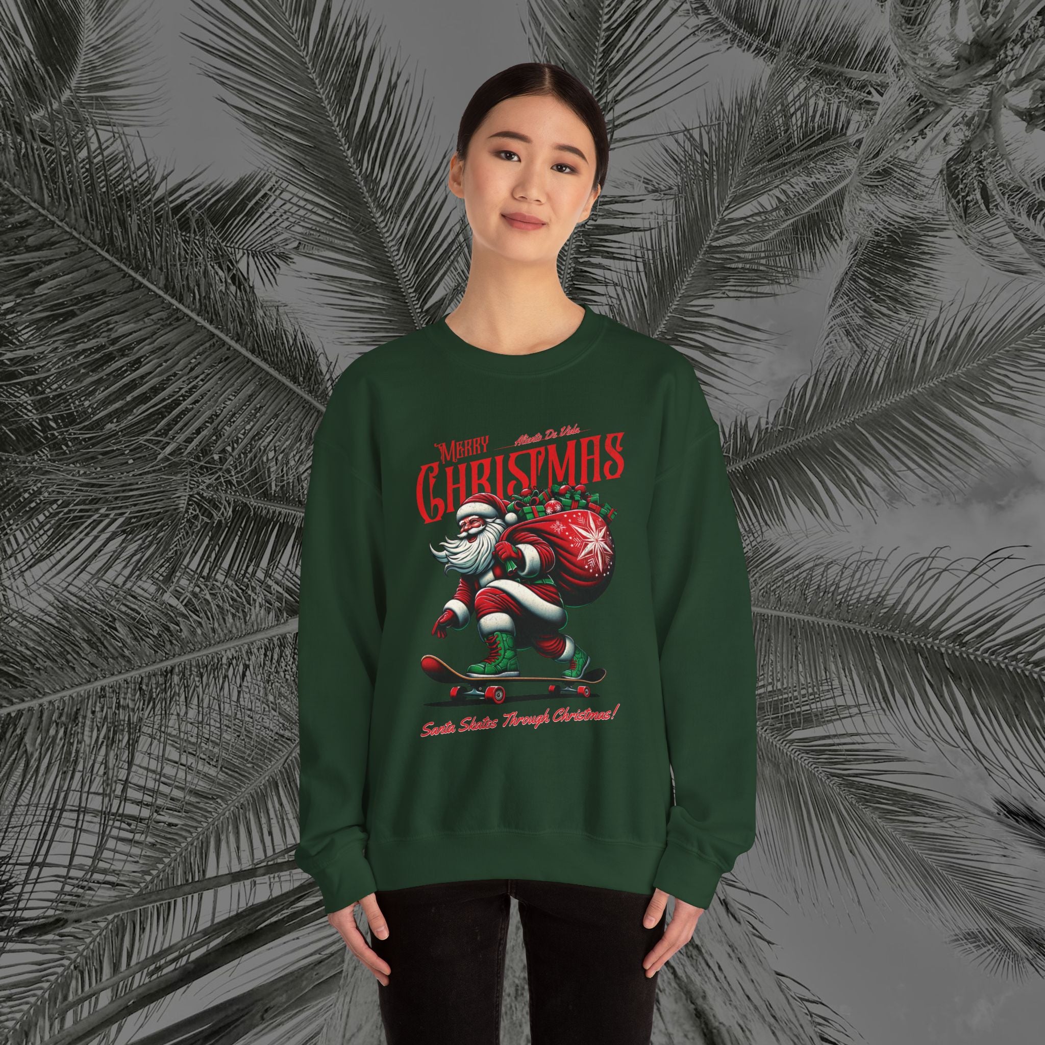 Merry Kickmas - (UNISEX) Cozy Crewneck Sweatshirt - Aliento De Vida