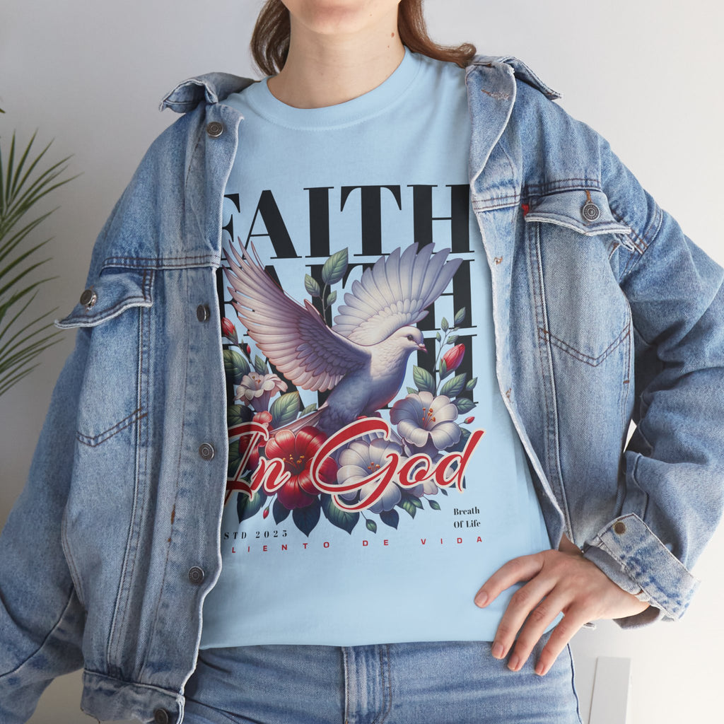 Wings of Grace - (UNISEX) Heavy Cotton Tee - Aliento De Vida